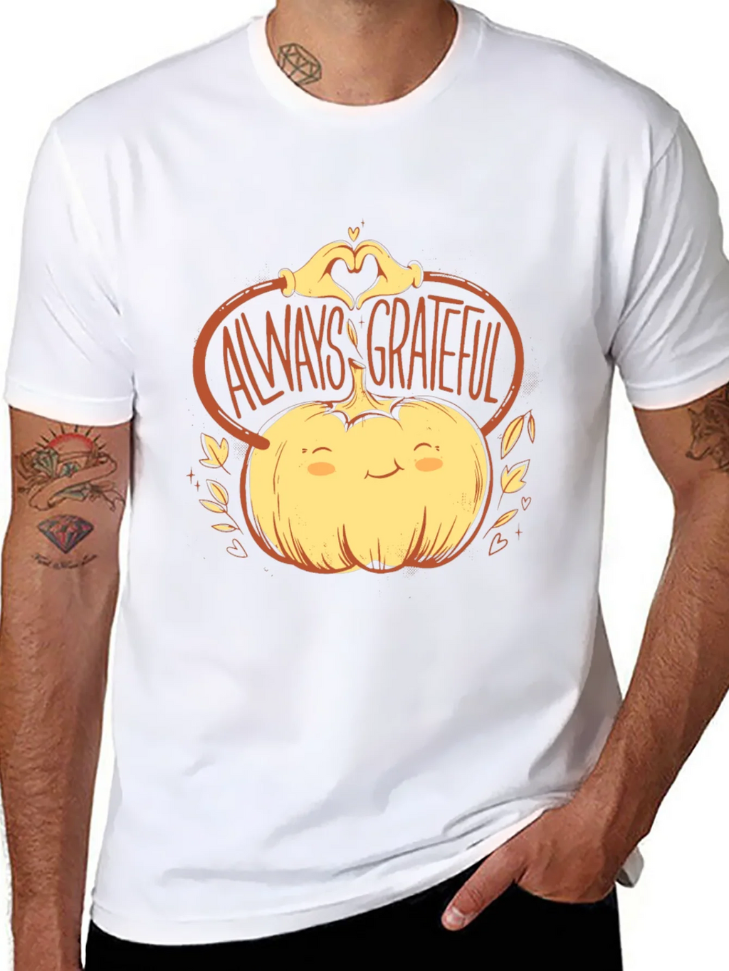 Always Grateful Pumpkin Graphic Tee - Thanksgiving product image 10
