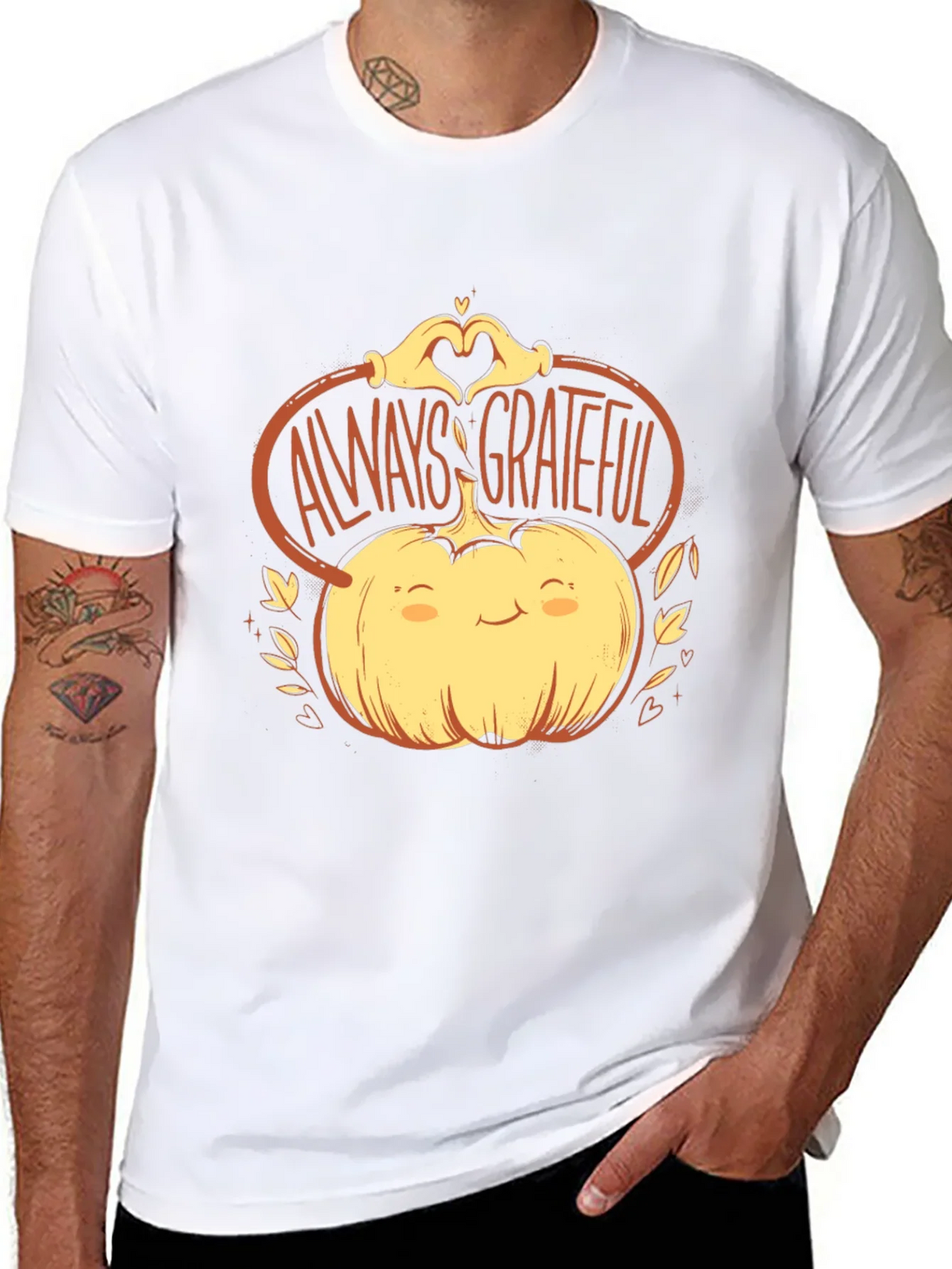 Always Grateful Pumpkin Graphic Tee - Thanksgiving product image 10