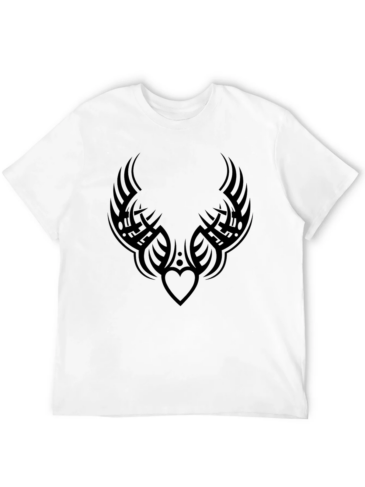 Tribal Heart Tattoo Graphic Black T-Shirt product image 3
