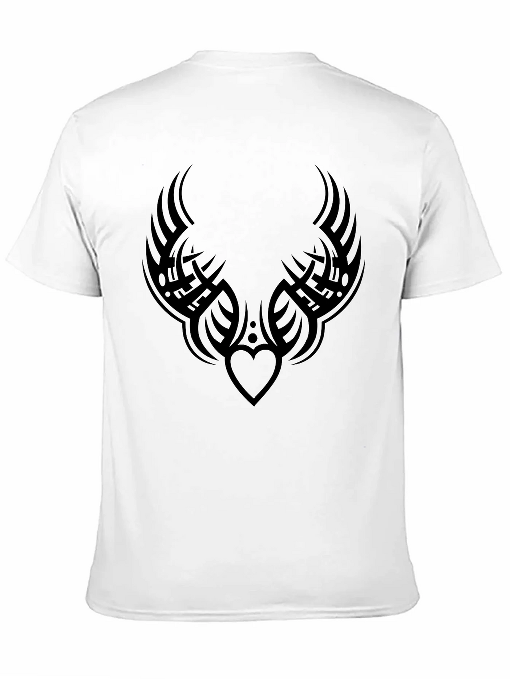 Tribal Heart Tattoo Graphic Black T-Shirt product image 2