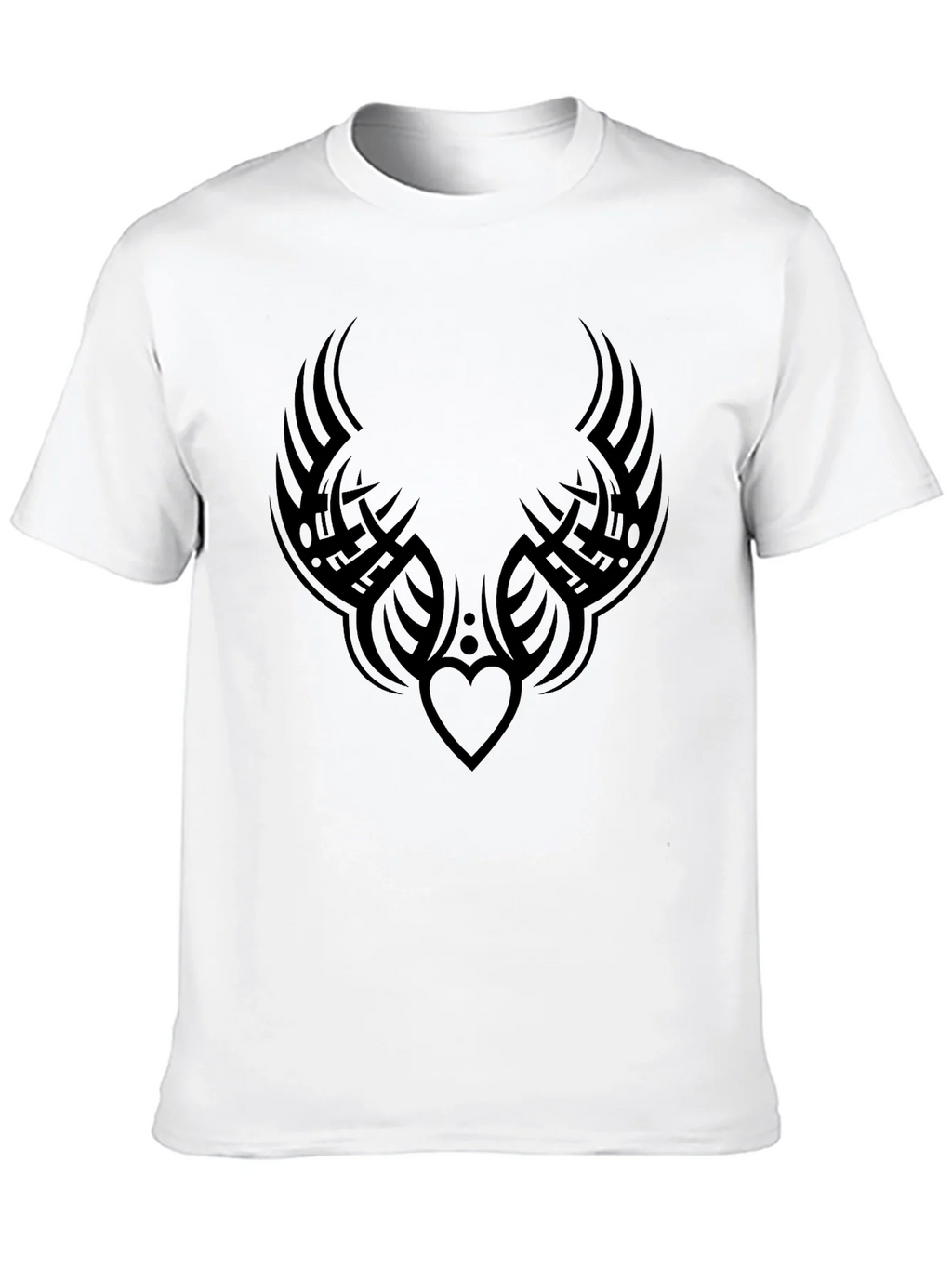 Tribal Heart Tattoo Graphic Black T-Shirt product image 12