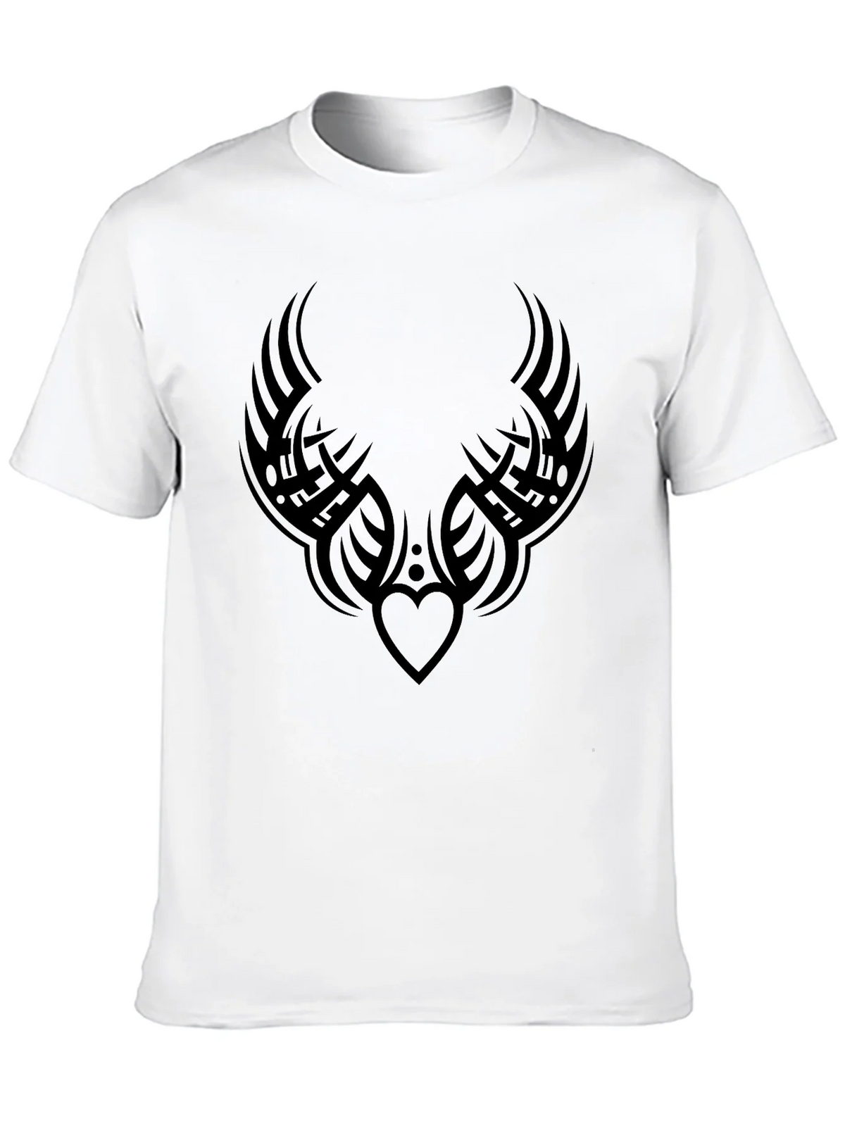 Tribal Heart Tattoo Graphic Black T-Shirt product image 12