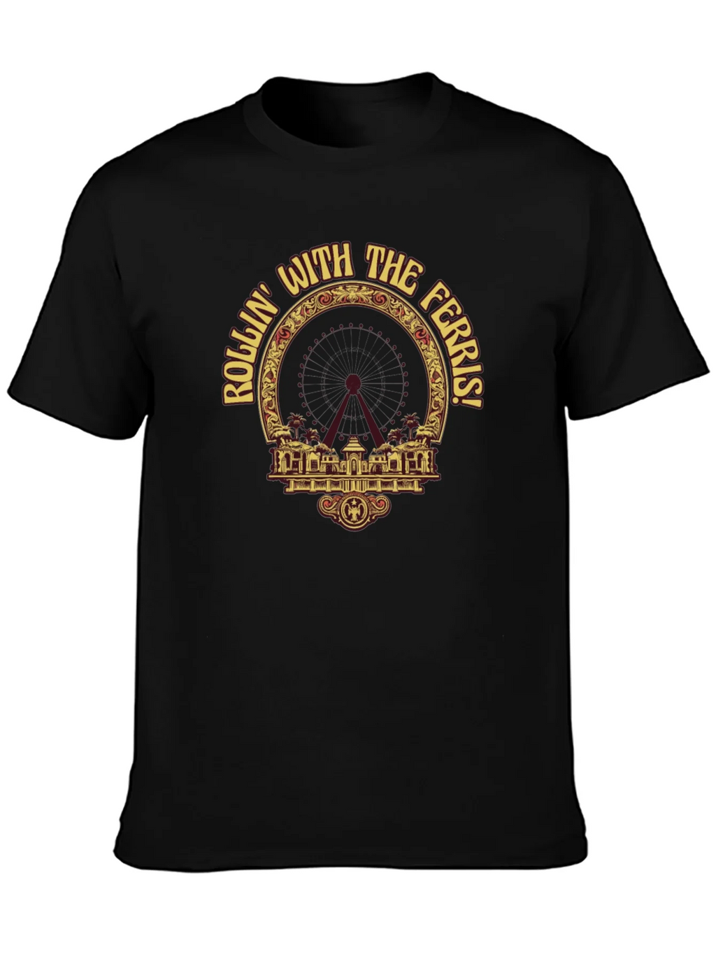 Rollin with the Ferris T-Shirt - Black Graphic Tee product image 6
