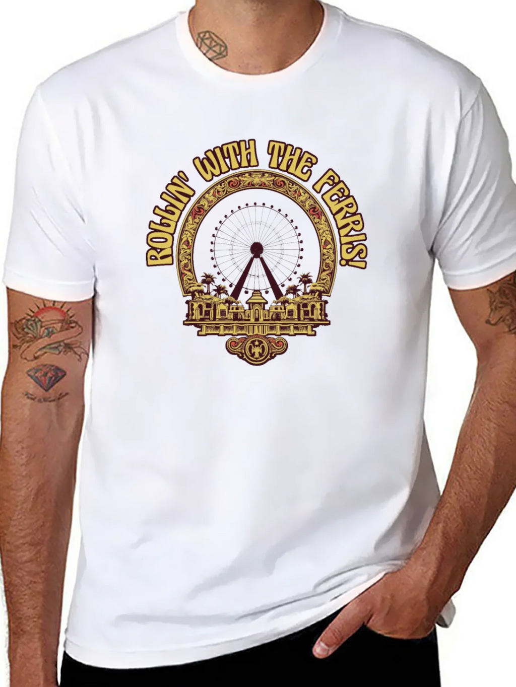 Rollin with the Ferris T-Shirt - Black Graphic Tee product image 10