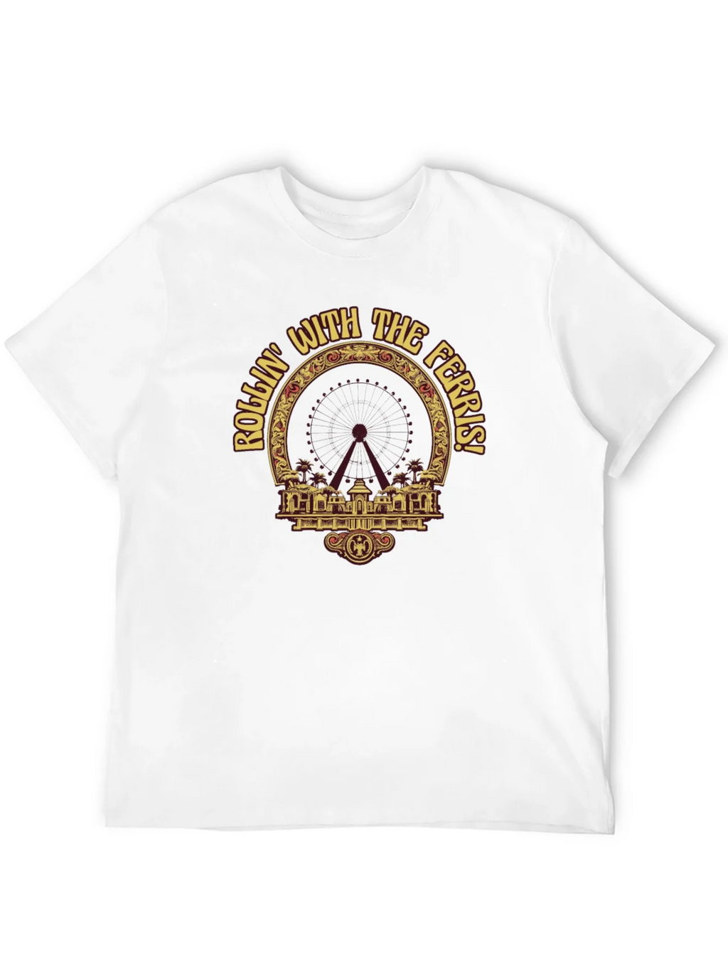 Rollin with the Ferris T-Shirt - Black Graphic Tee product image 3