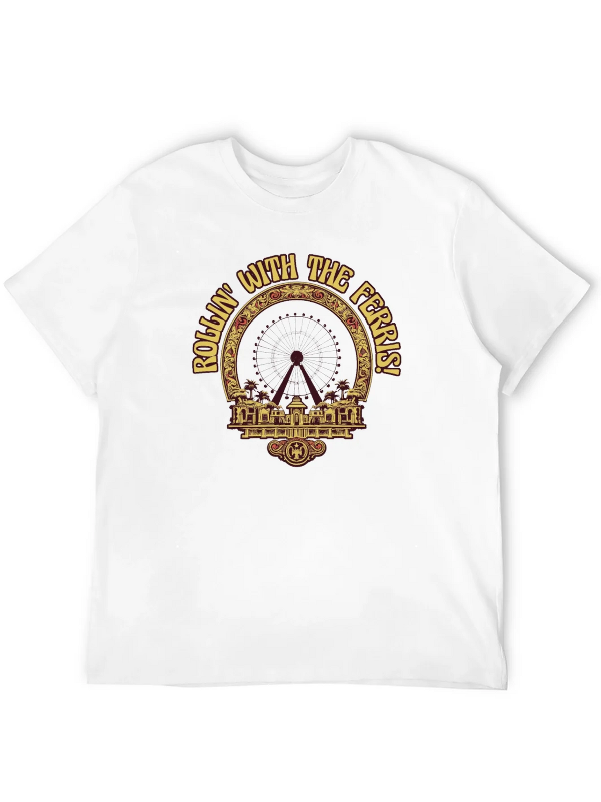 Rollin with the Ferris T-Shirt - Black Graphic Tee product image 3