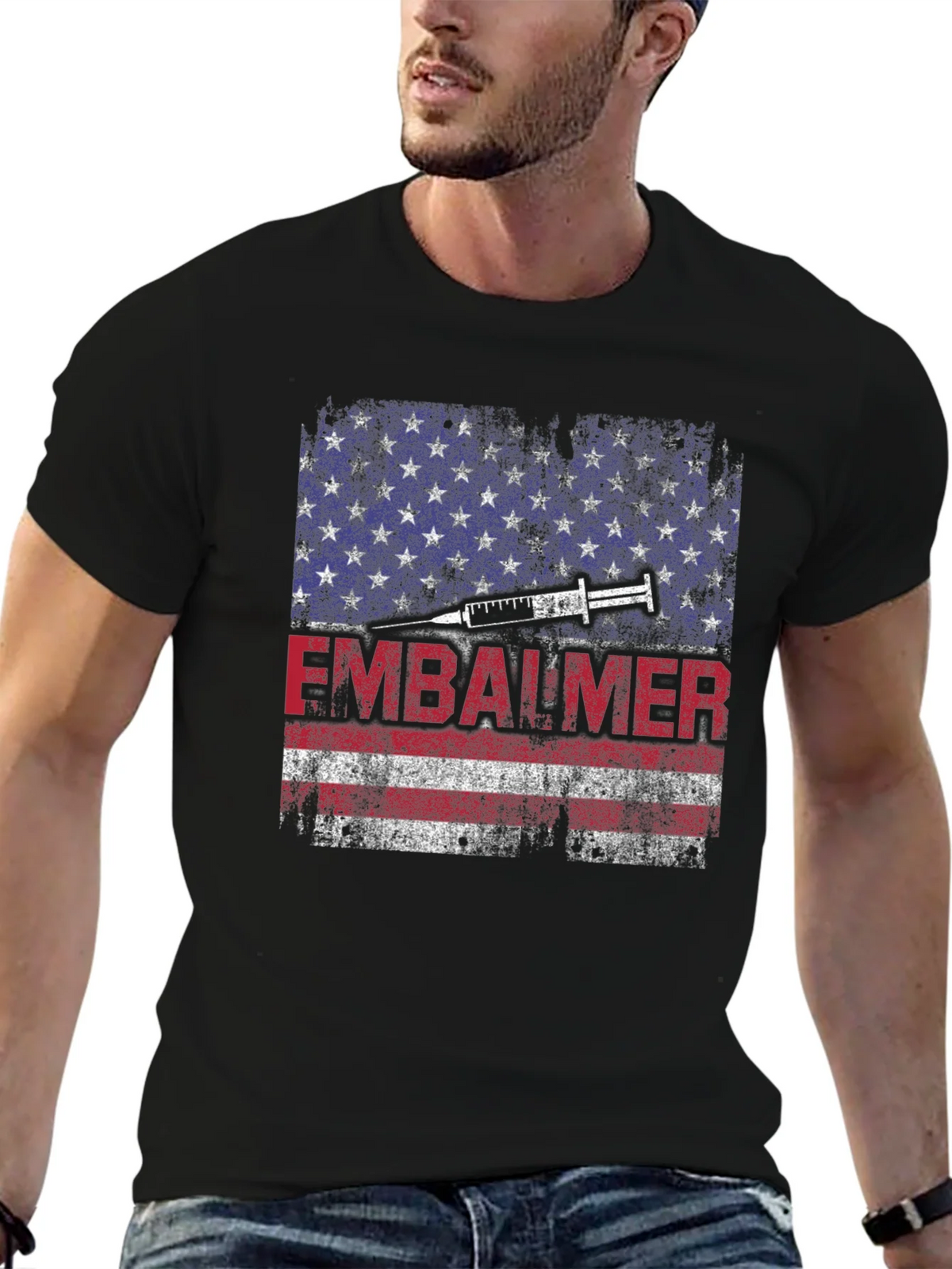 Embalmer American Flag T-Shirt product image 1