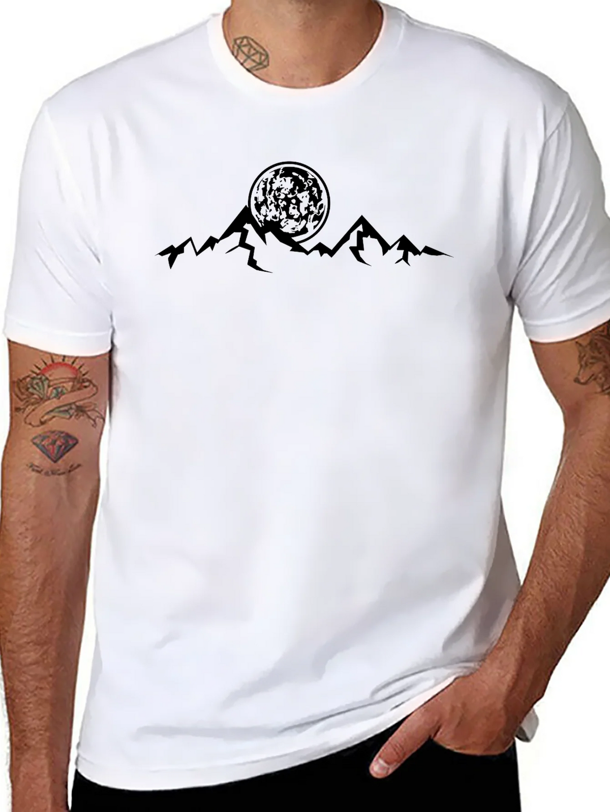 Mountain Moon Graphic Tee - Black product image 10