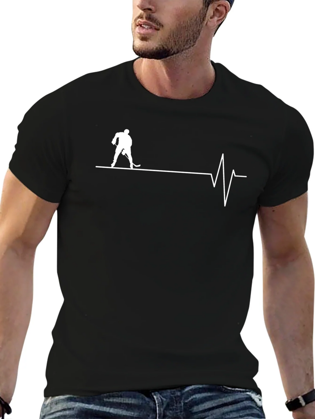 Hockey Heartbeat Graphic T-Shirt product image 9