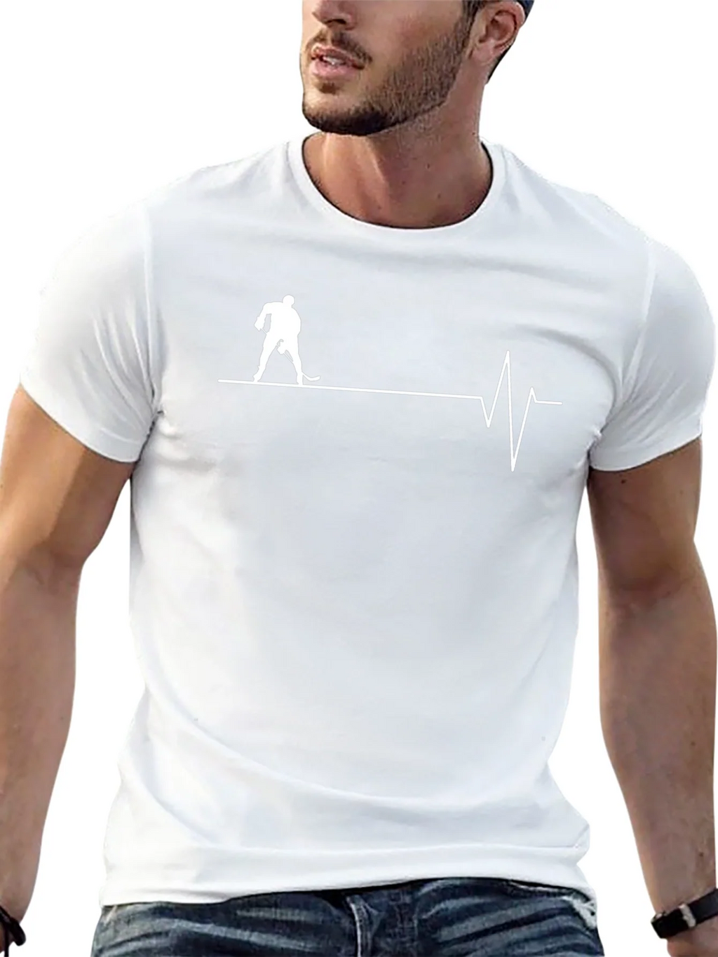 Hockey Heartbeat Graphic T-Shirt product image 4