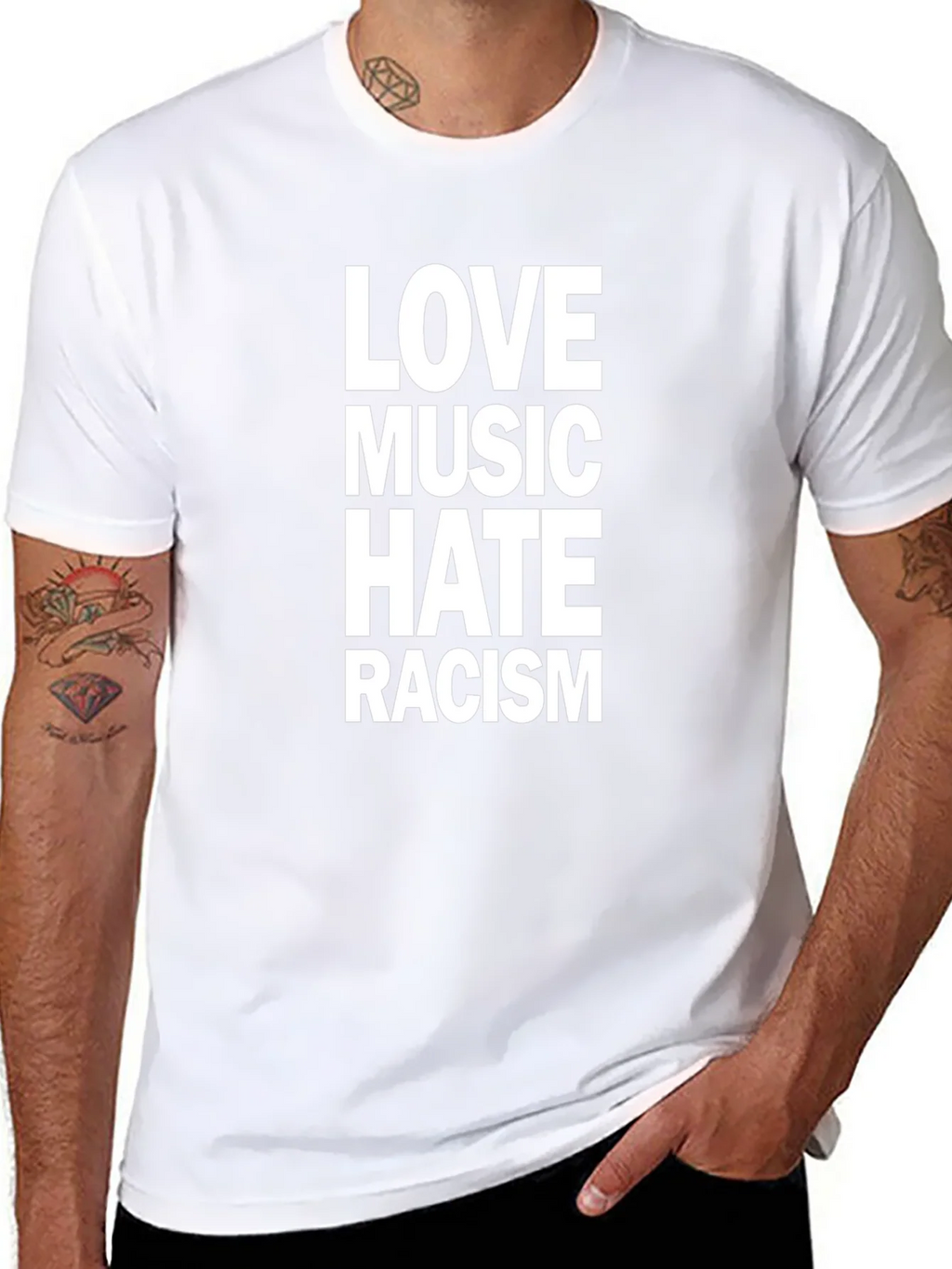 Love Music Hate Racism T-Shirt product image 10