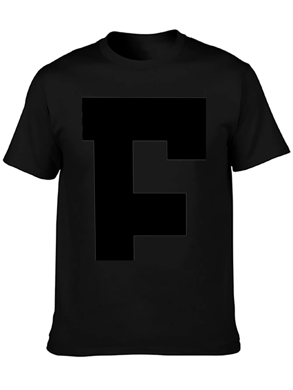Bold Initial Tee - Black Letter F T-Shirt product image 6