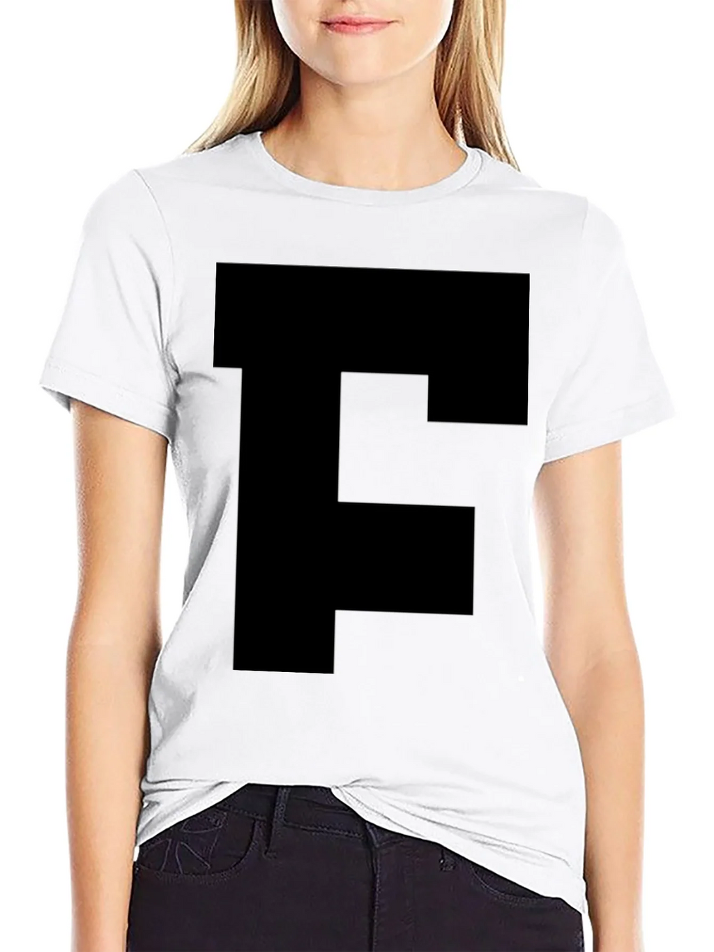 Bold Initial Tee - Black Letter F T-Shirt product image 11