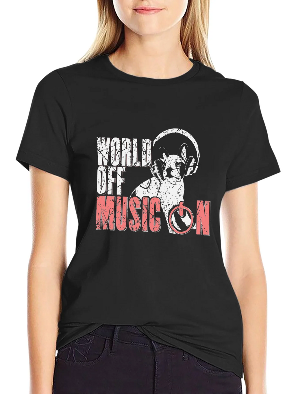 Music On T-Shirt - DJ Cat Headphones product image 4
