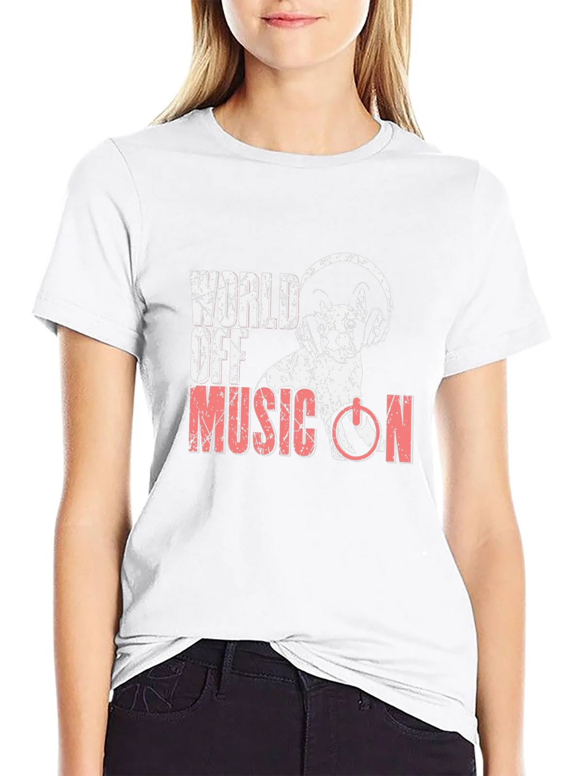 Music On T-Shirt - DJ Cat Headphones product image 9