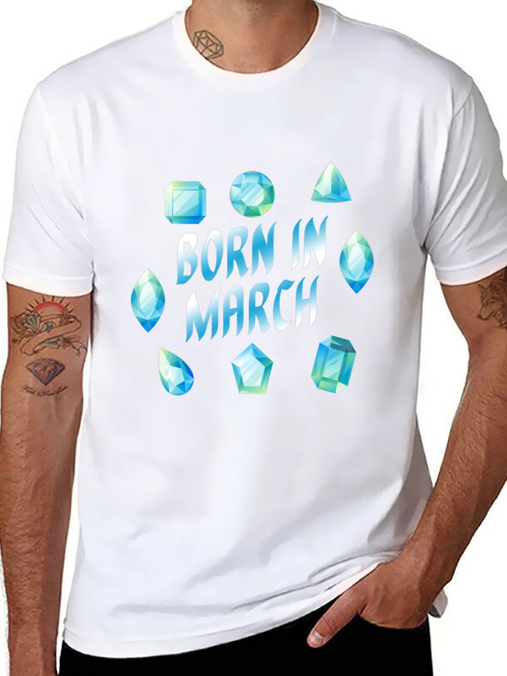 Born in March Gemstone T-Shirt product image 10