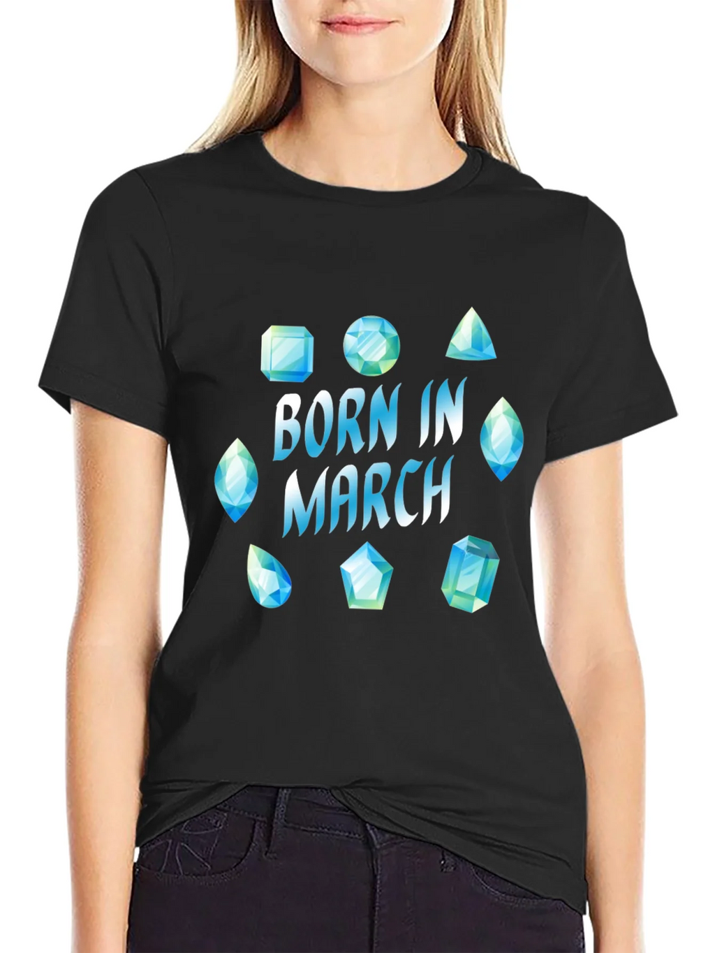 Born in March Gemstone T-Shirt product image 5