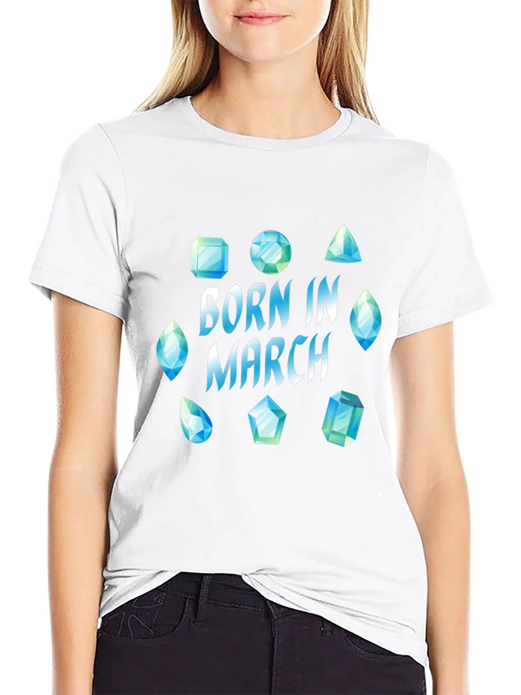 Born in March Gemstone T-Shirt product image 11