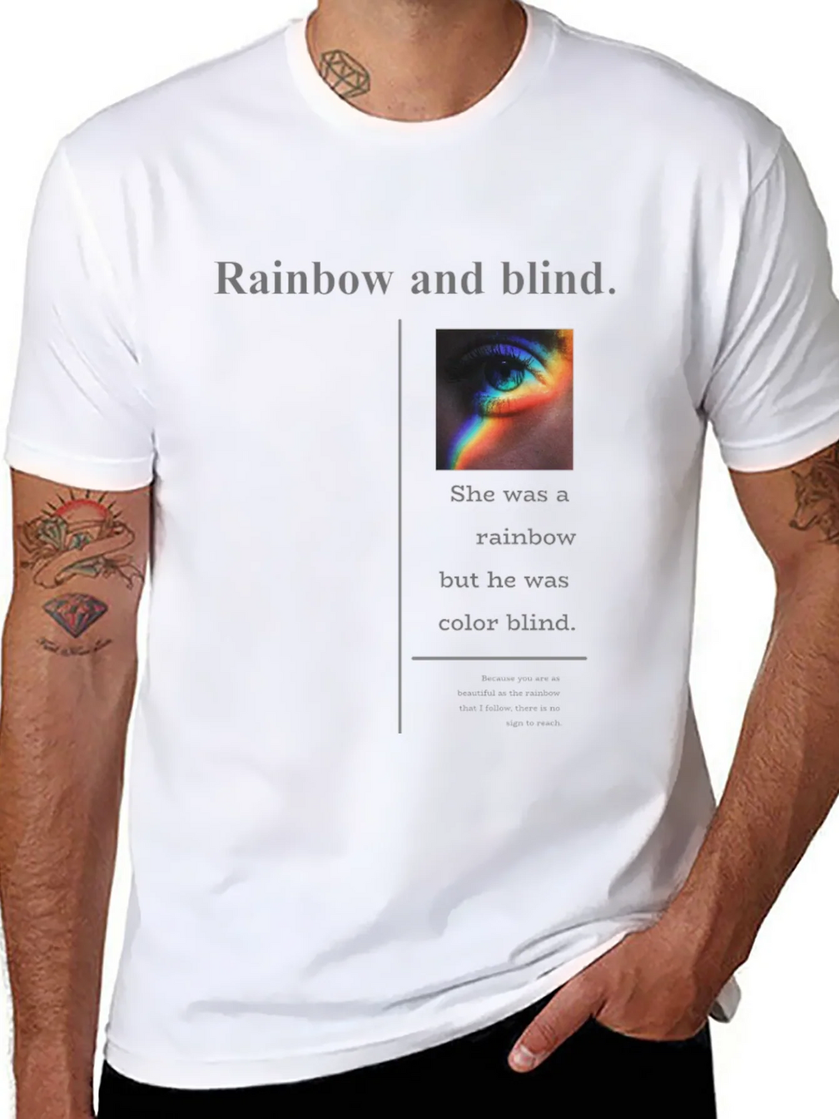 Rainbow and Blind Graphic Tee product image 10