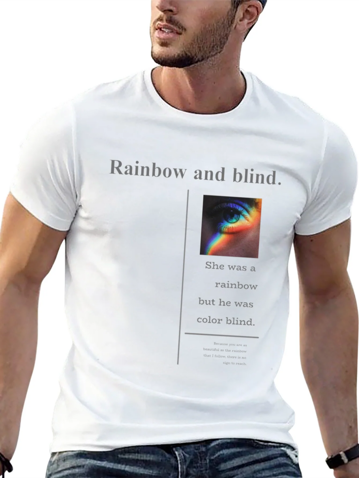 Rainbow and Blind Graphic Tee product image 4