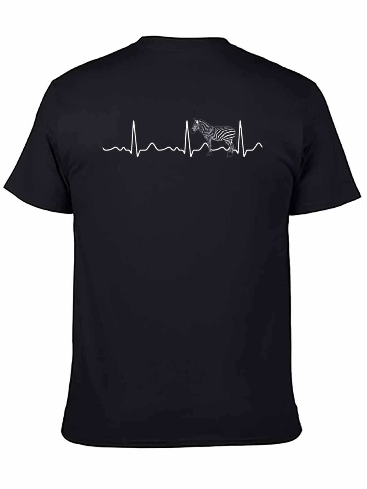 Zebra Heartbeat T-Shirt - Black product image 7