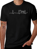Zebra Heartbeat T-Shirt - Black product image 1