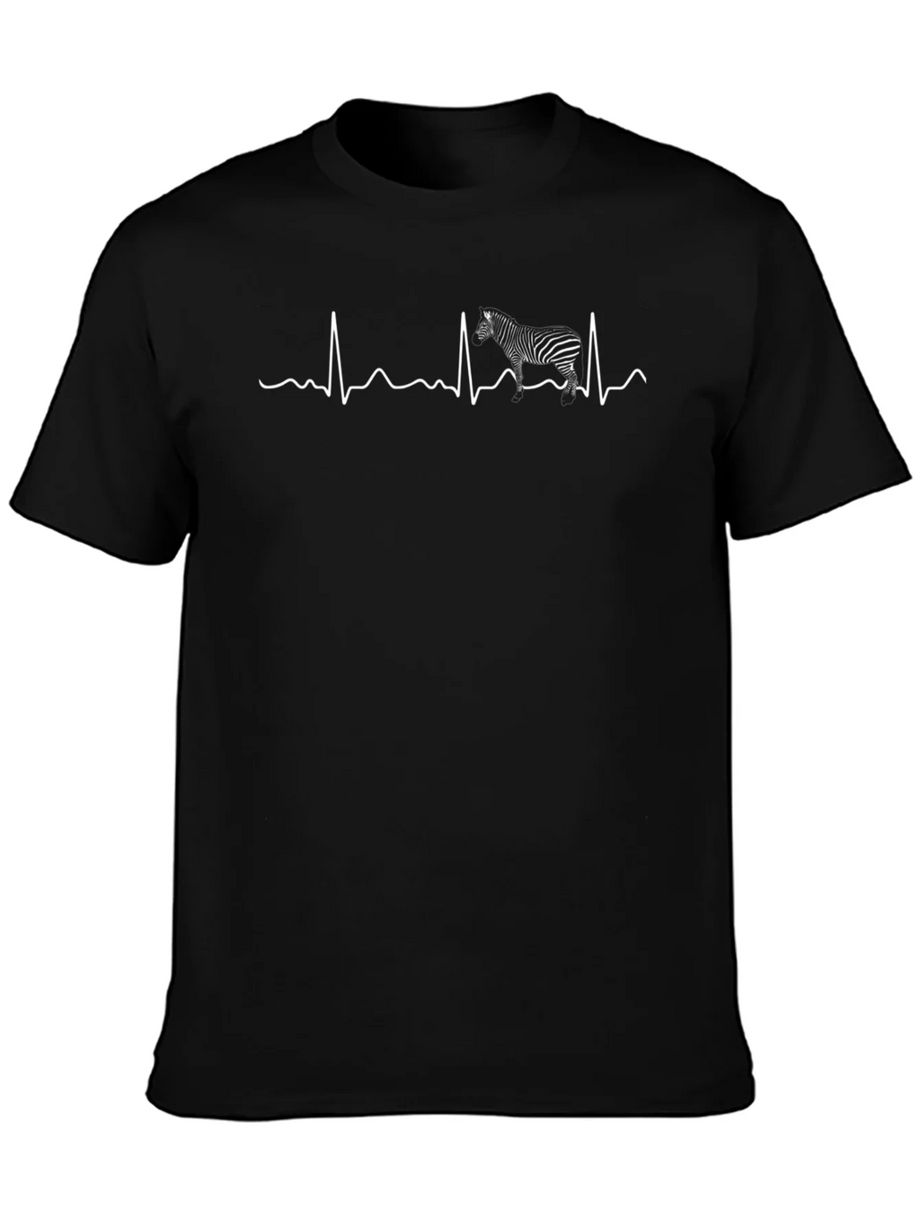 Zebra Heartbeat T-Shirt - Black product image 6