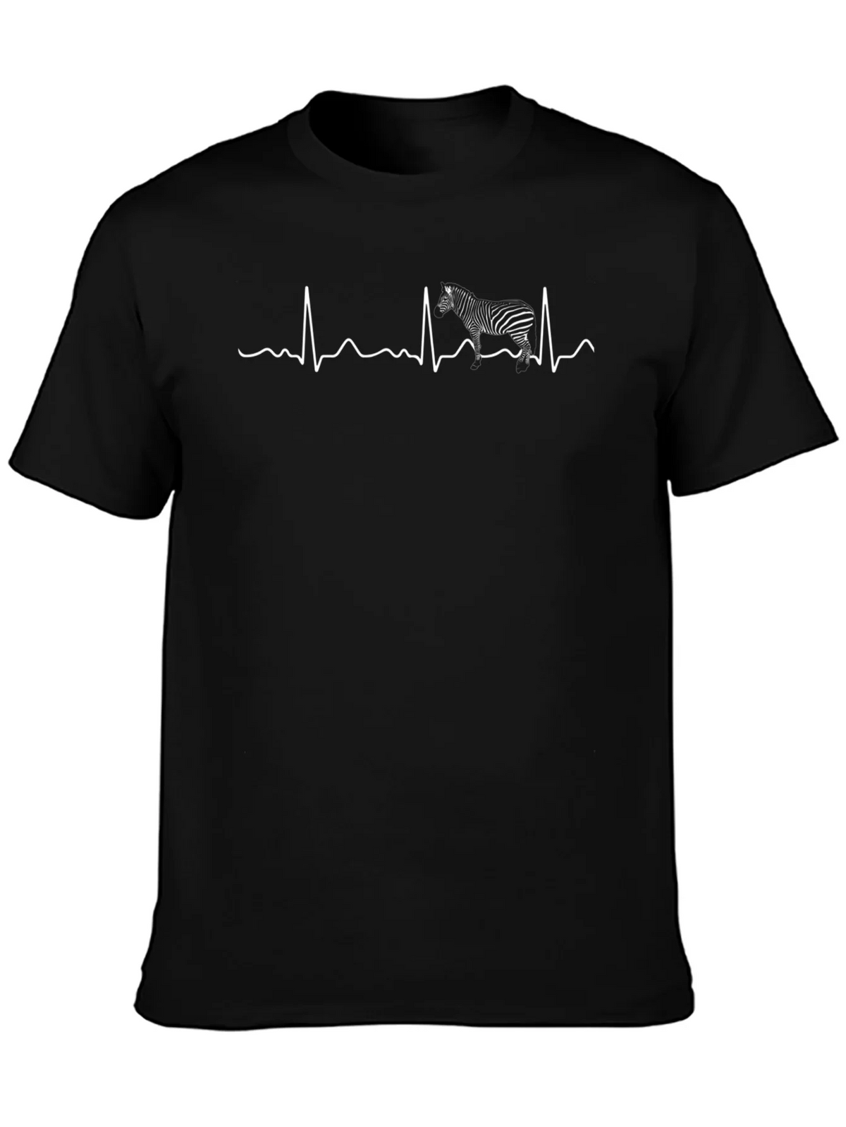 Zebra Heartbeat T-Shirt - Black product image 6