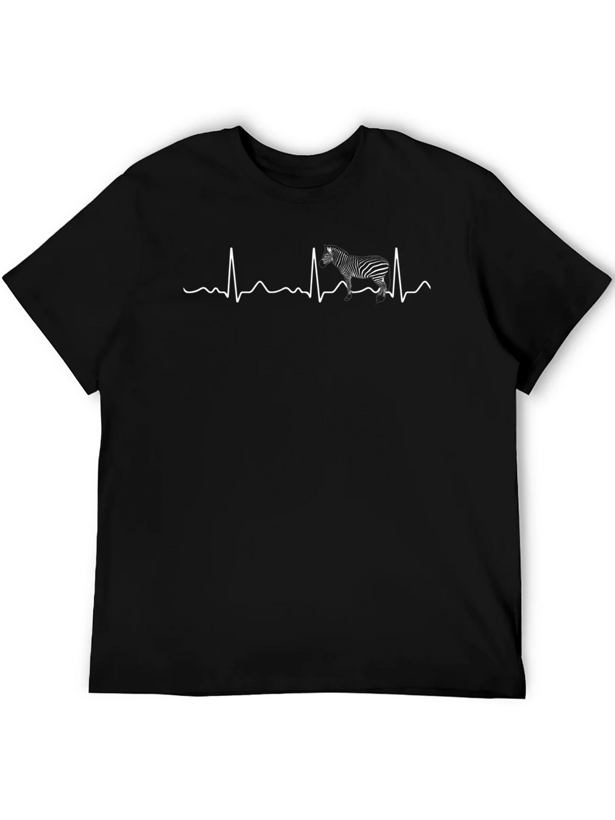 Zebra Heartbeat T-Shirt - Black product image 8