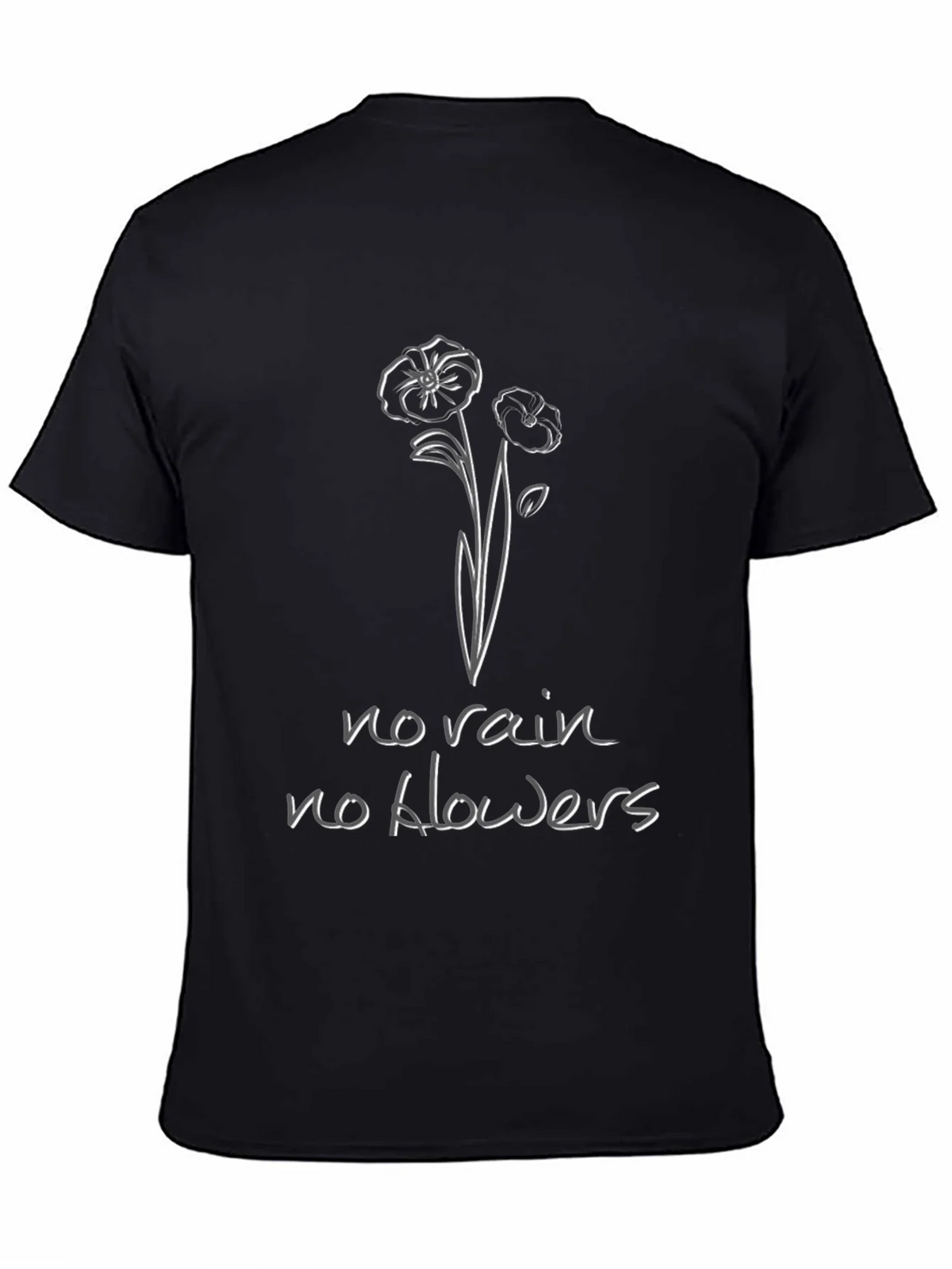 No Rain No Flowers Graphic Tee - Black product image 1