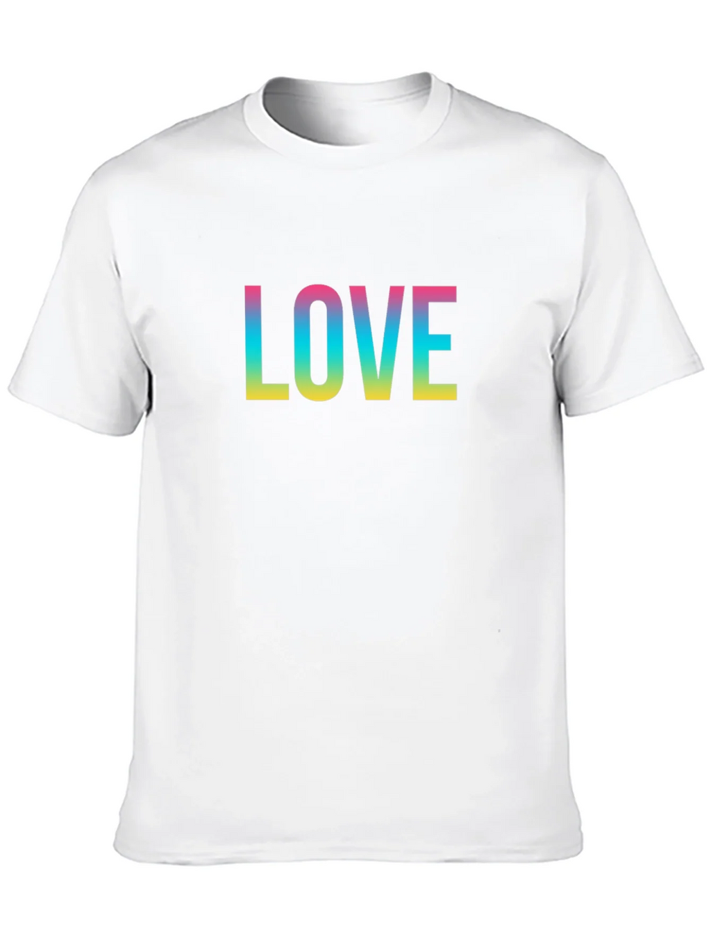 Love Rainbow Print Black T-Shirt product image 12