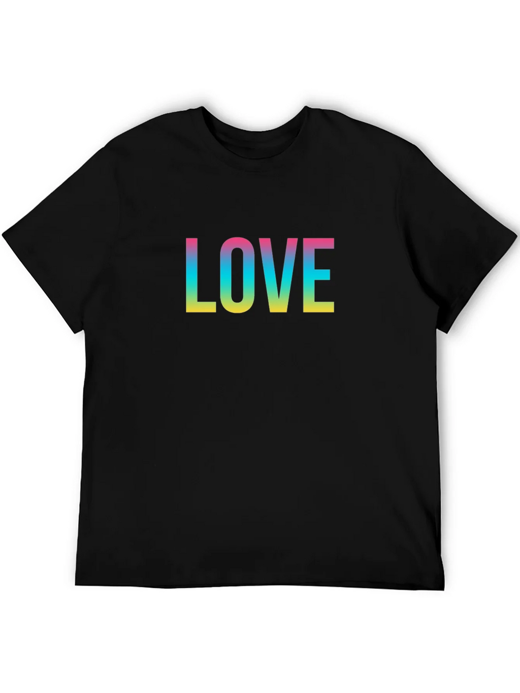 Love Rainbow Print Black T-Shirt product image 8
