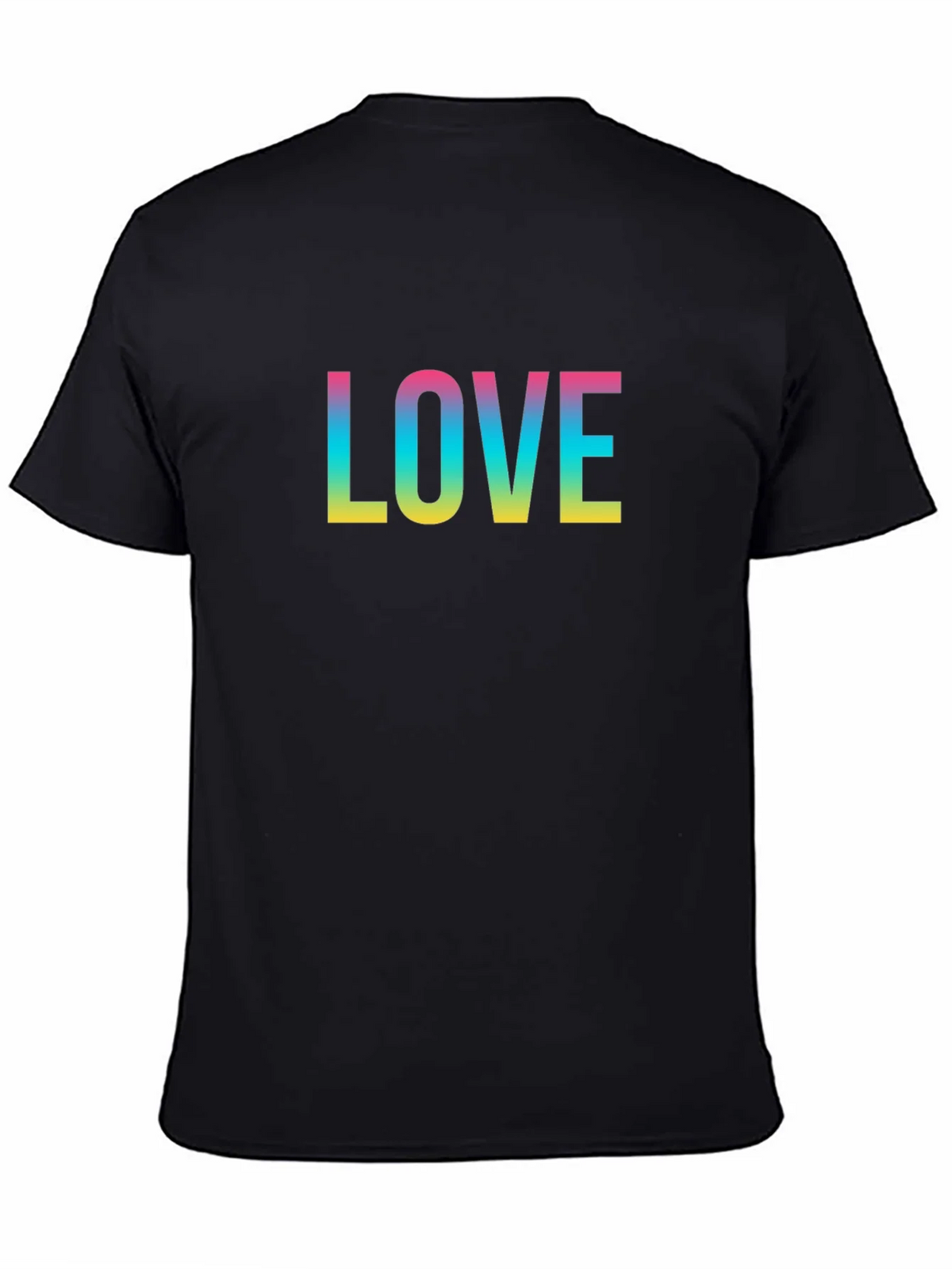 Love Rainbow Print Black T-Shirt product image 7