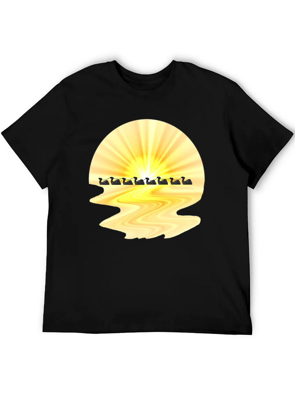 Sunrise Duck Row Black T-Shirt product image 8