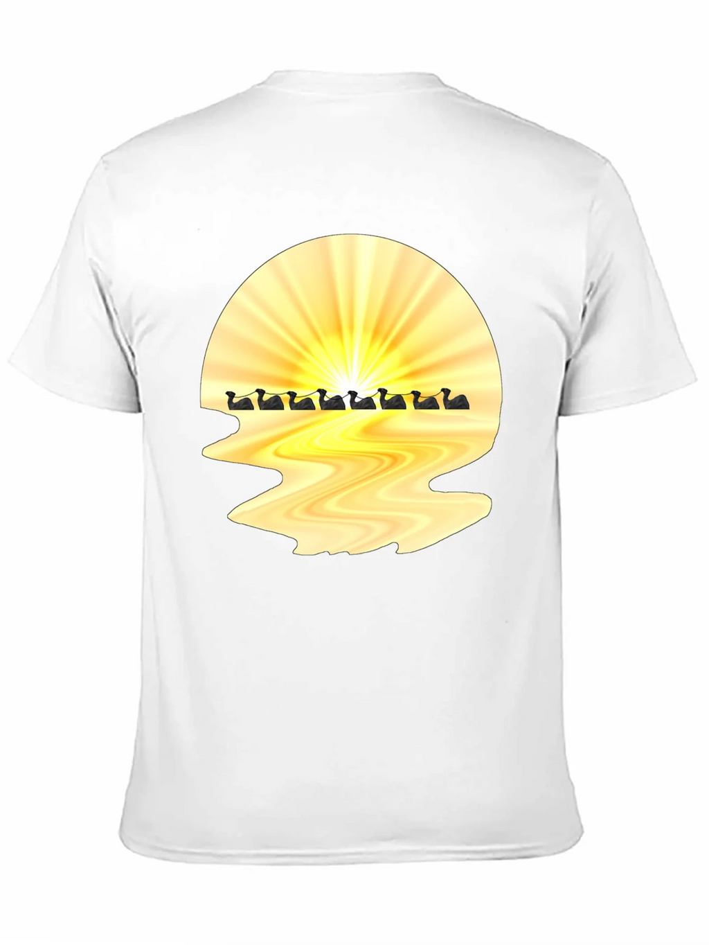 Sunrise Duck Row Black T-Shirt product image 2