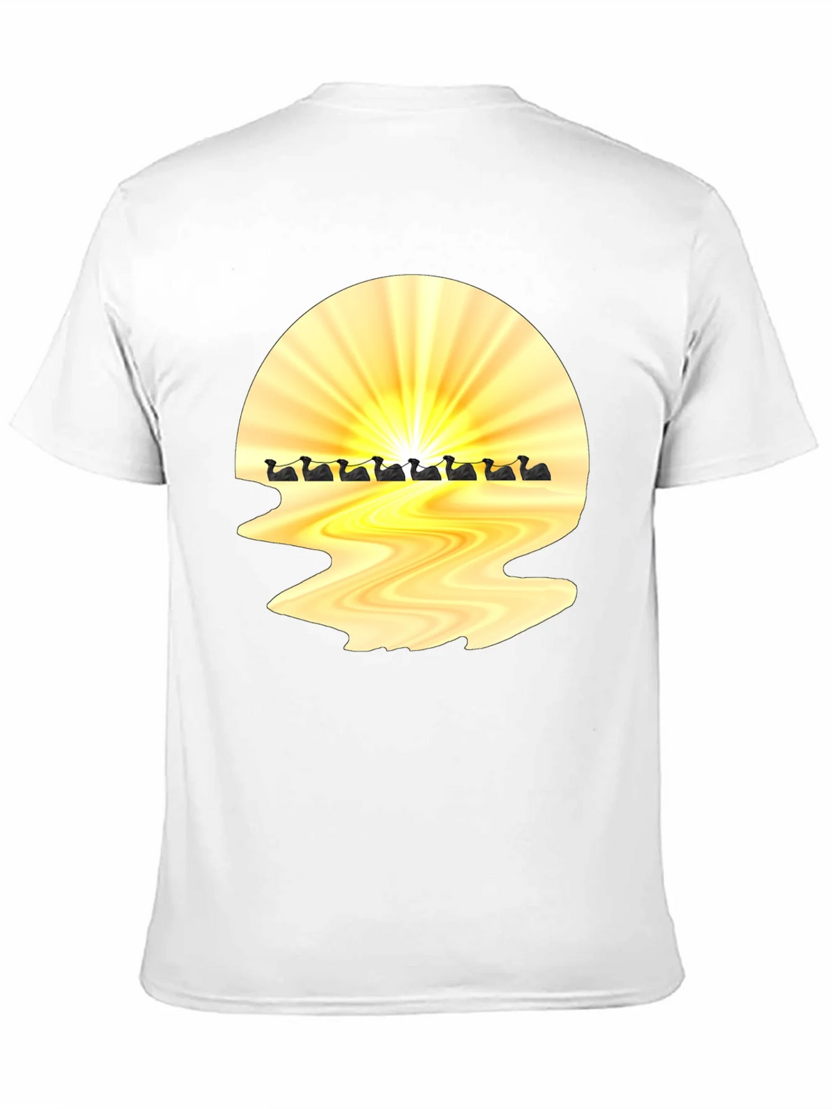 Sunrise Duck Row Black T-Shirt product image 2
