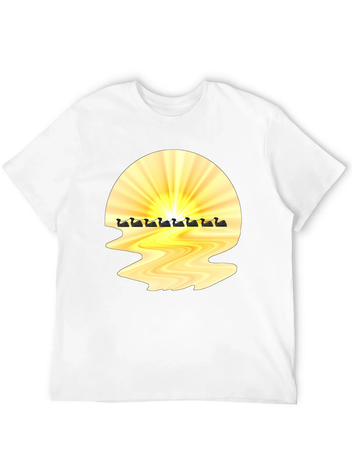 Sunrise Duck Row Black T-Shirt product image 3