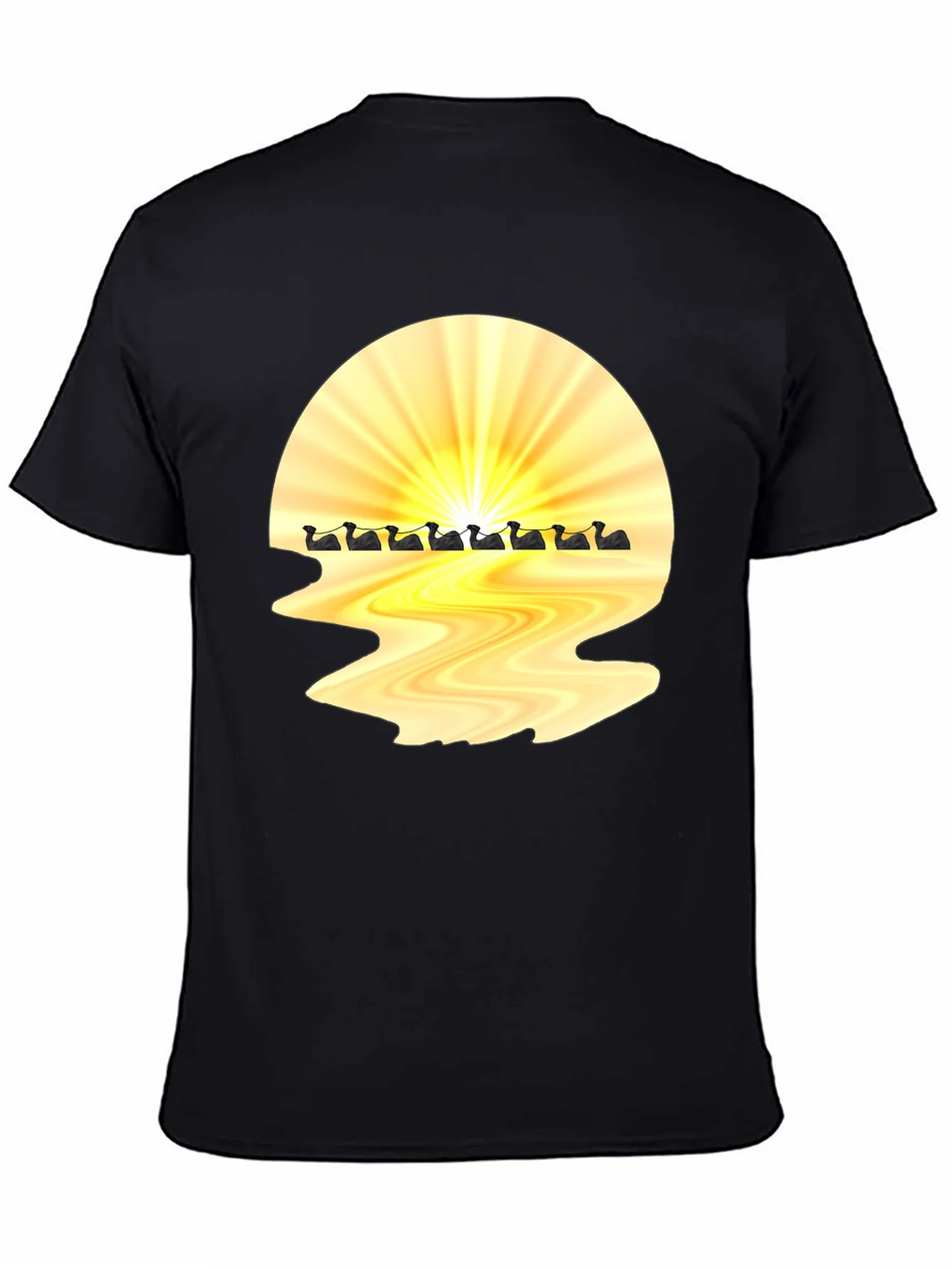Sunrise Duck Row Black T-Shirt product image 7