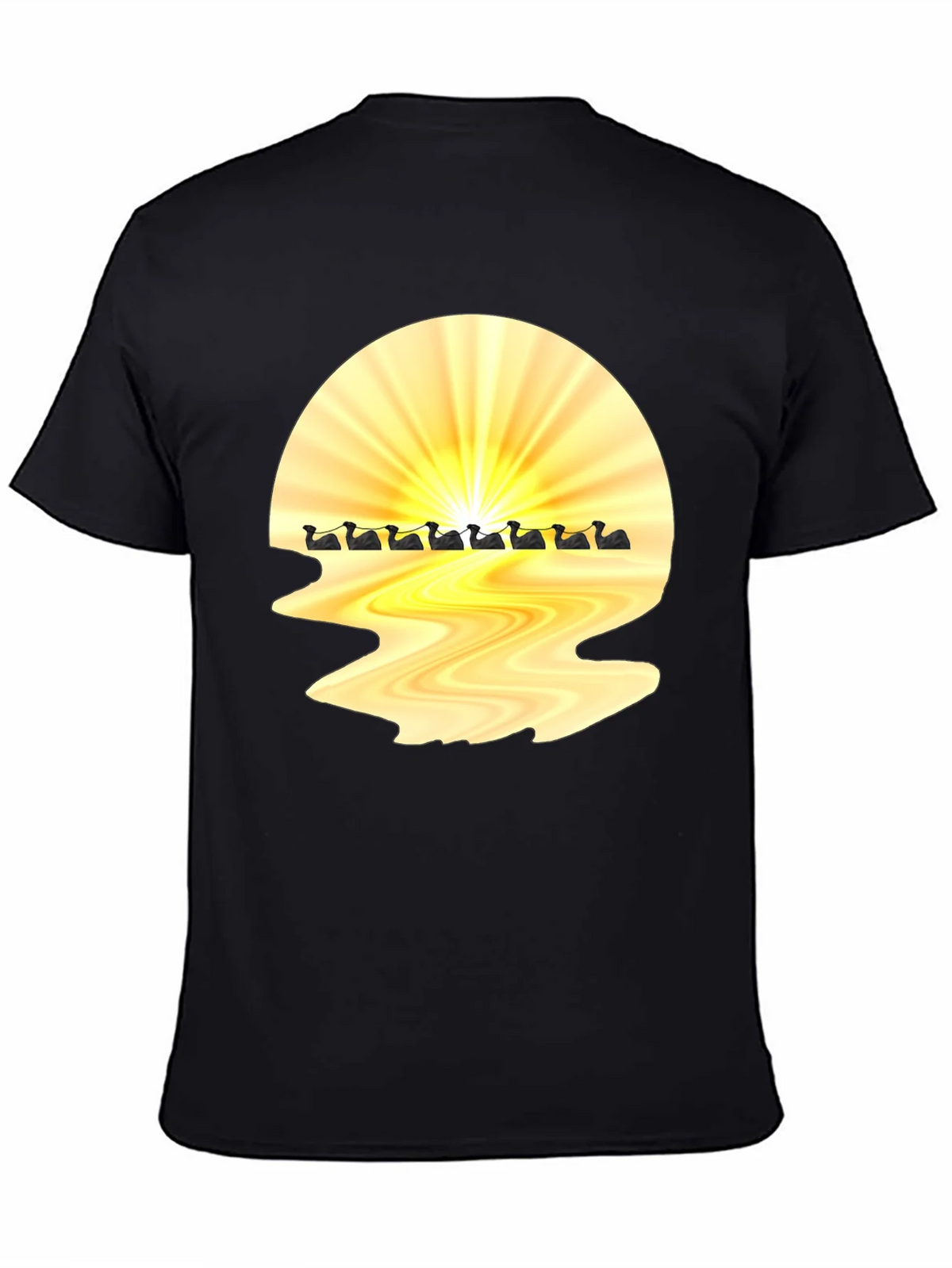 Sunrise Duck Row Black T-Shirt product image 7
