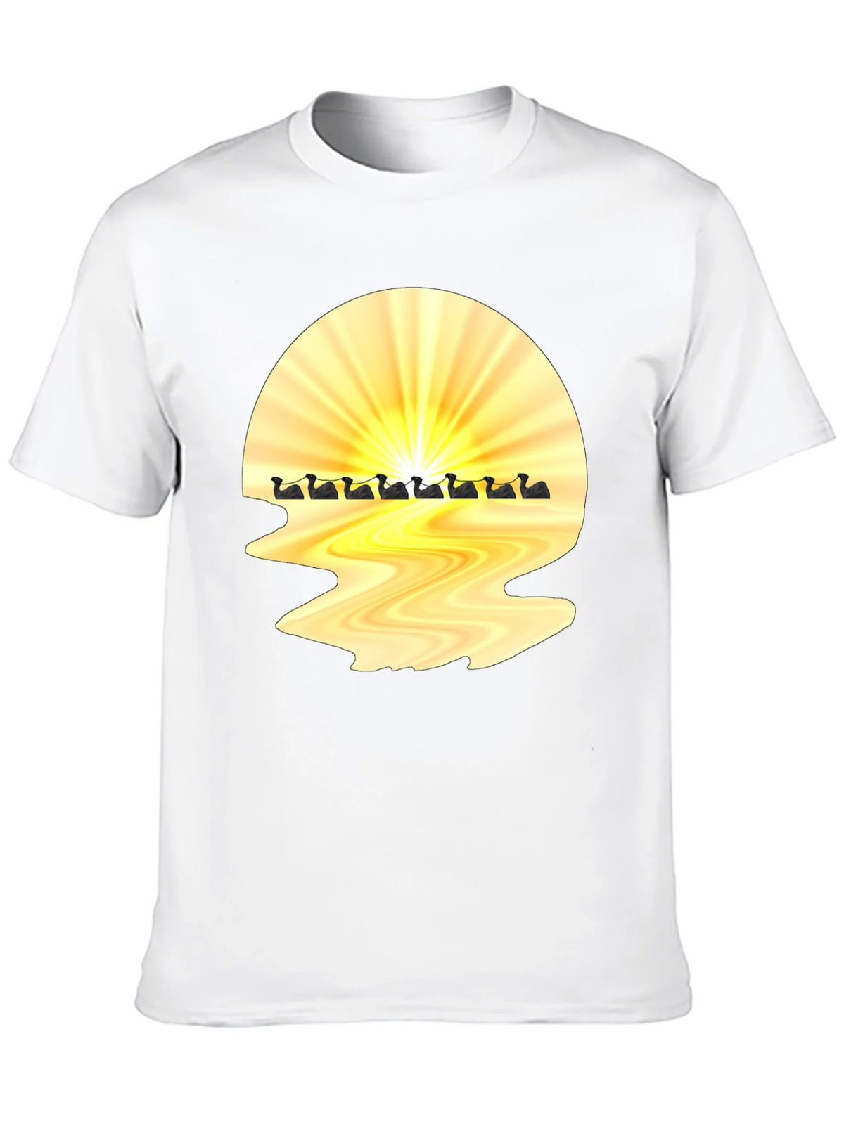Sunrise Duck Row Black T-Shirt product image 12