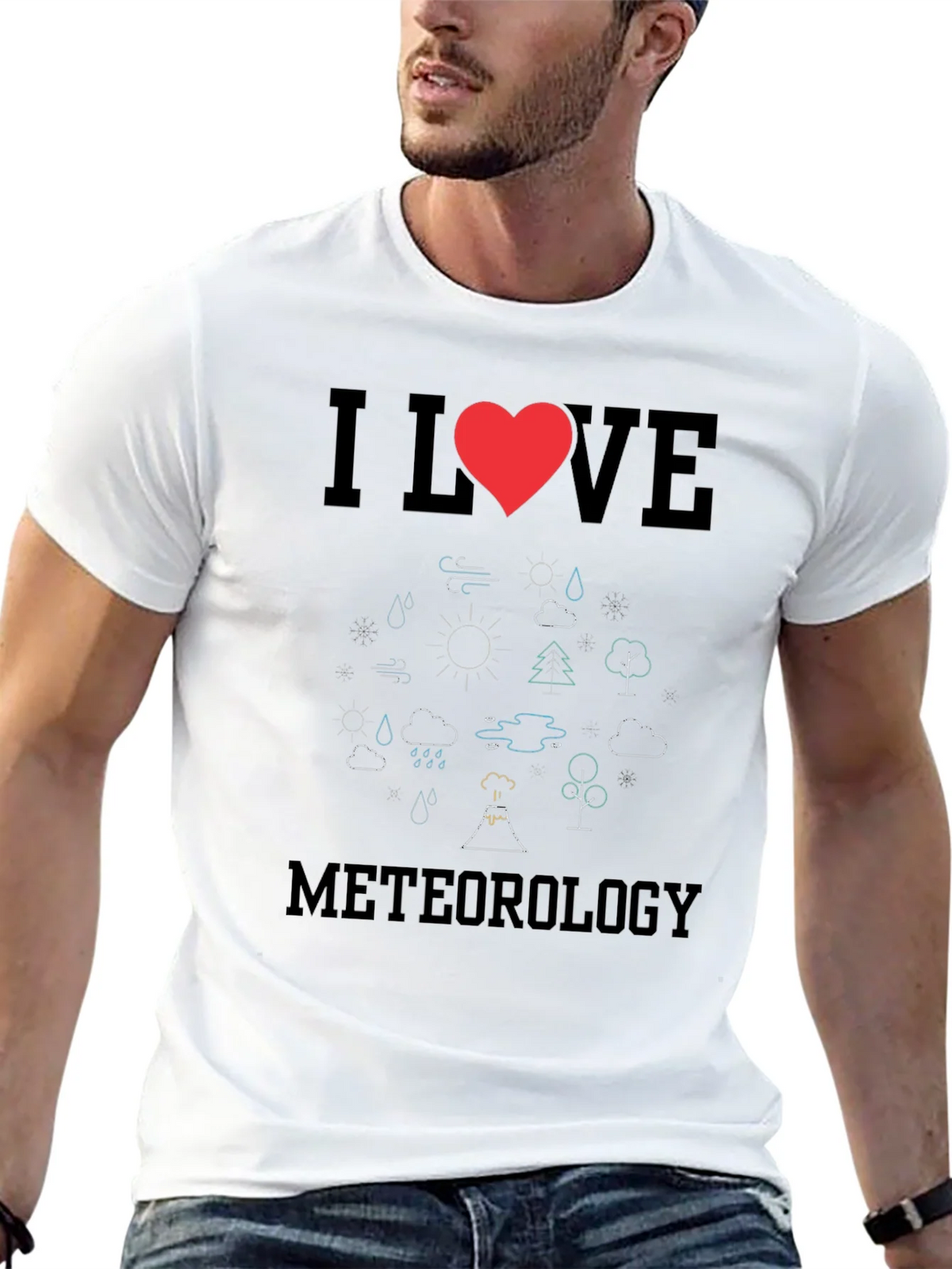 I Love Meteorology Graphic Tee product image 4
