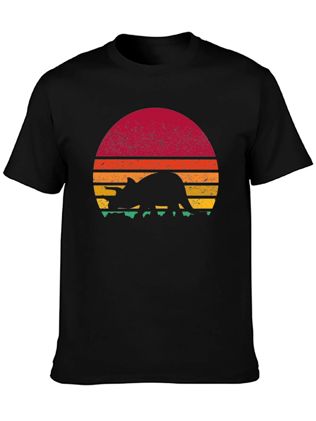 Retro Dinosaur Sunset Graphic T-Shirt product image 6