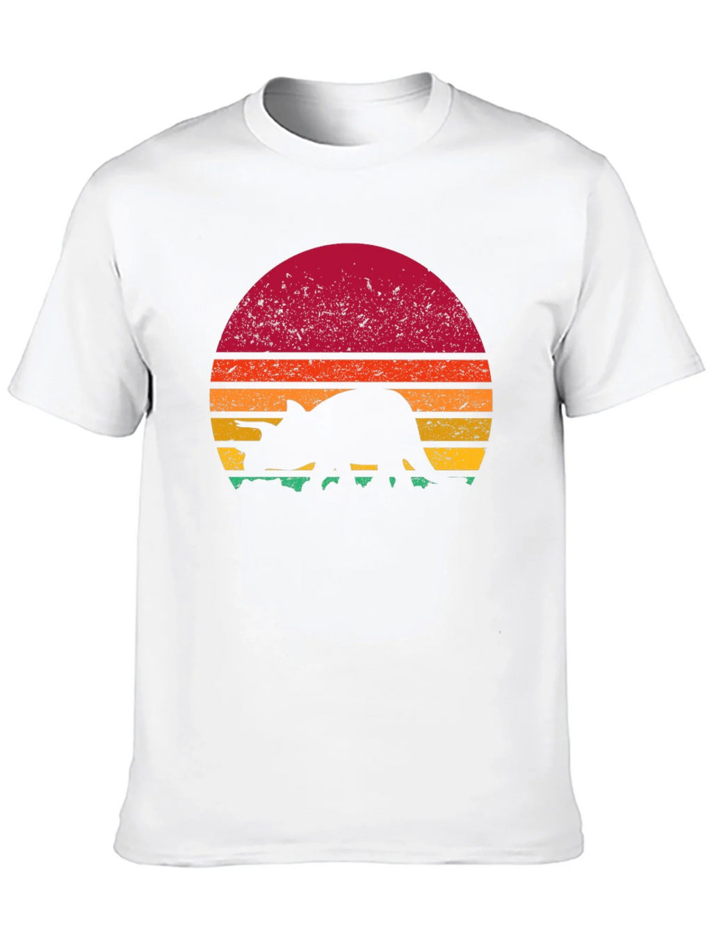 Retro Dinosaur Sunset Graphic T-Shirt product image 12