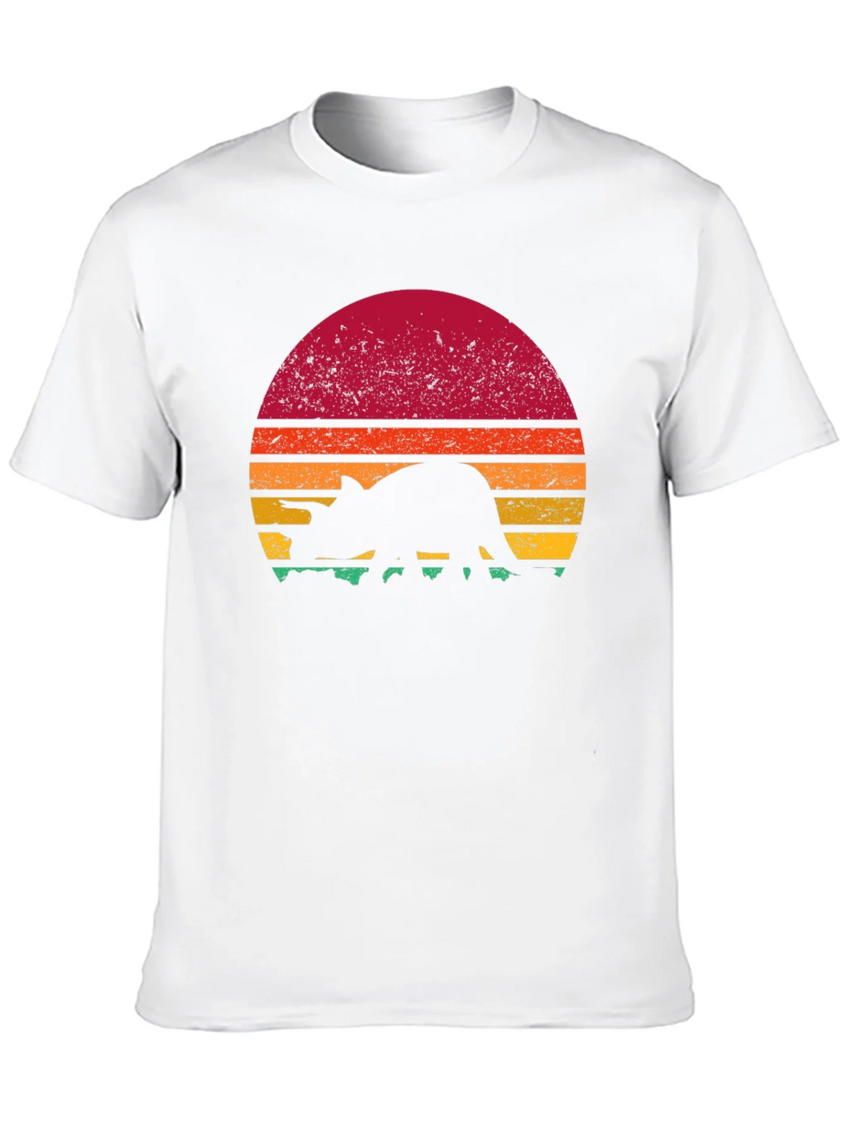 Retro Dinosaur Sunset Graphic T-Shirt product image 12
