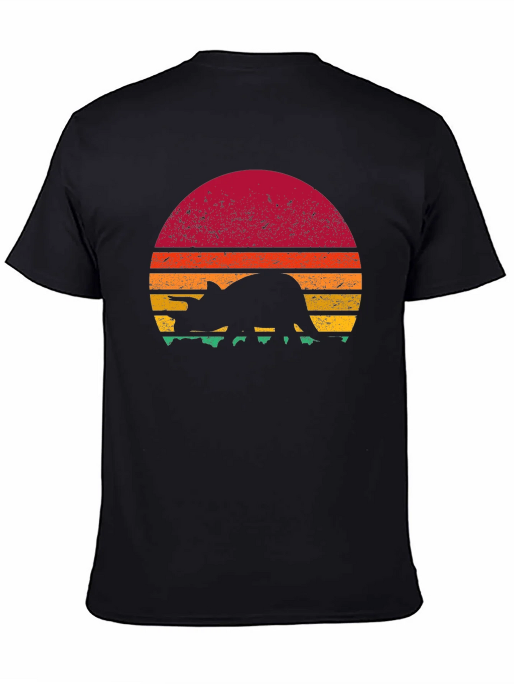 Retro Dinosaur Sunset Graphic T-Shirt product image 7