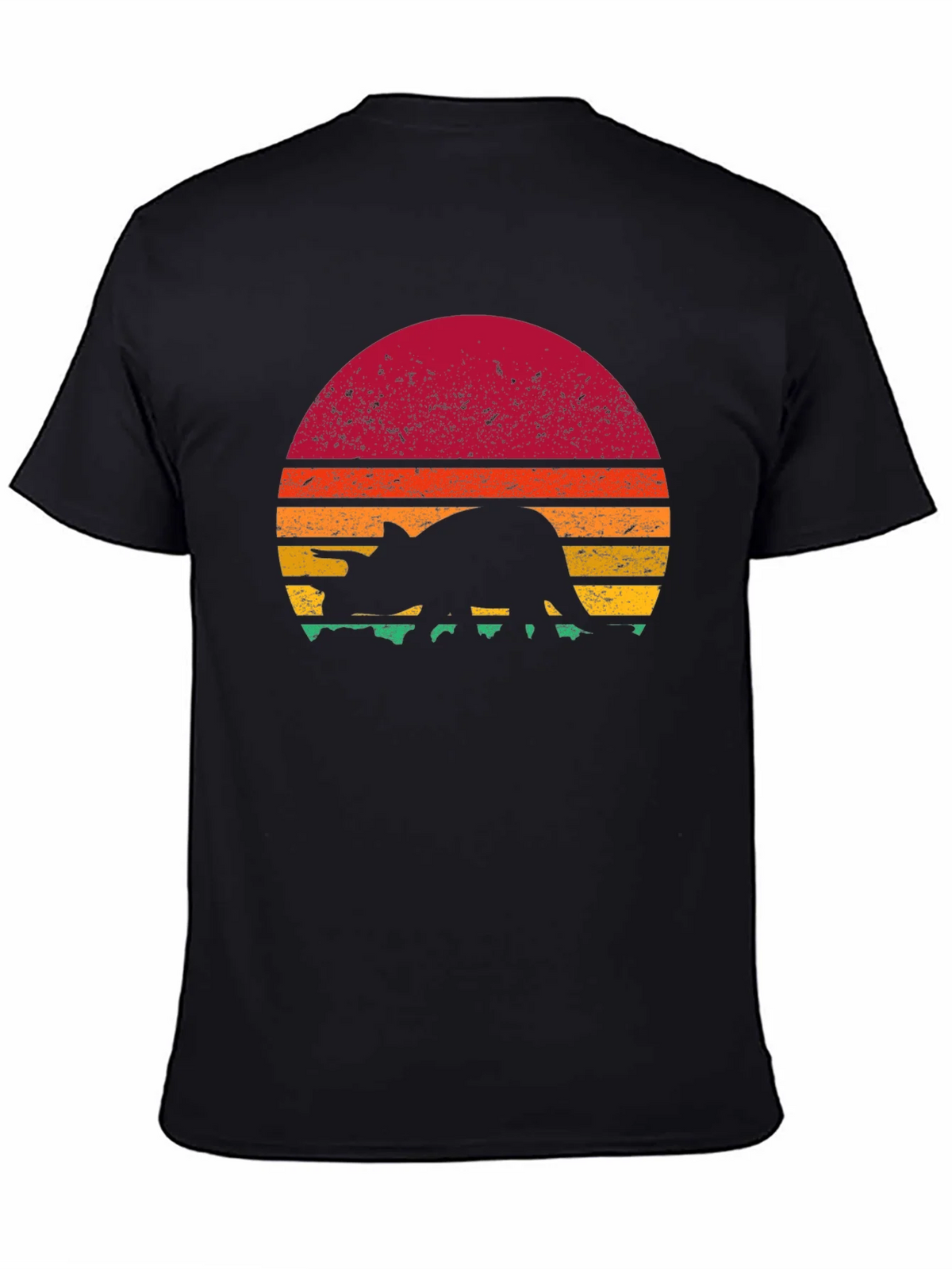 Retro Dinosaur Sunset Graphic T-Shirt product image 7