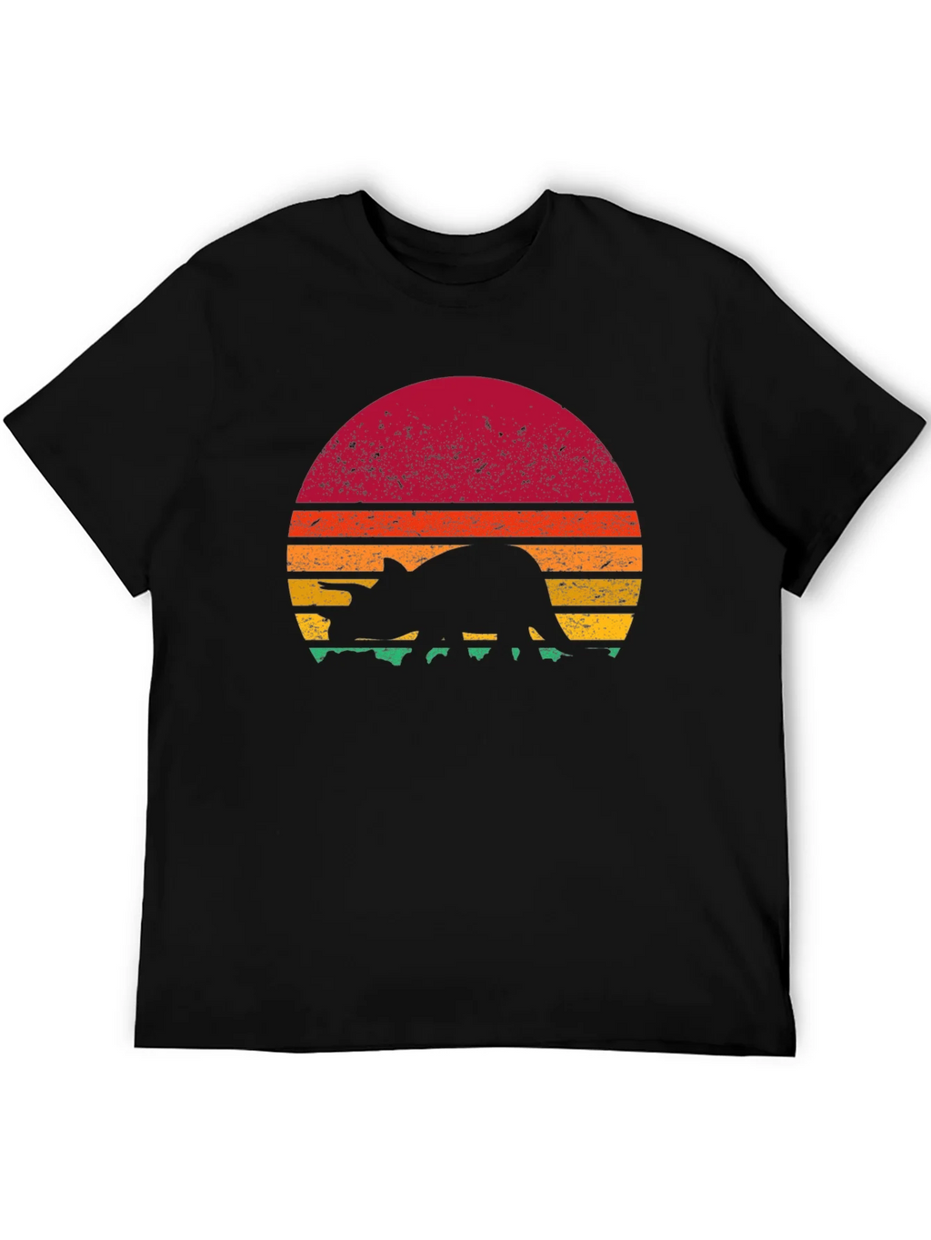 Retro Dinosaur Sunset Graphic T-Shirt product image 8