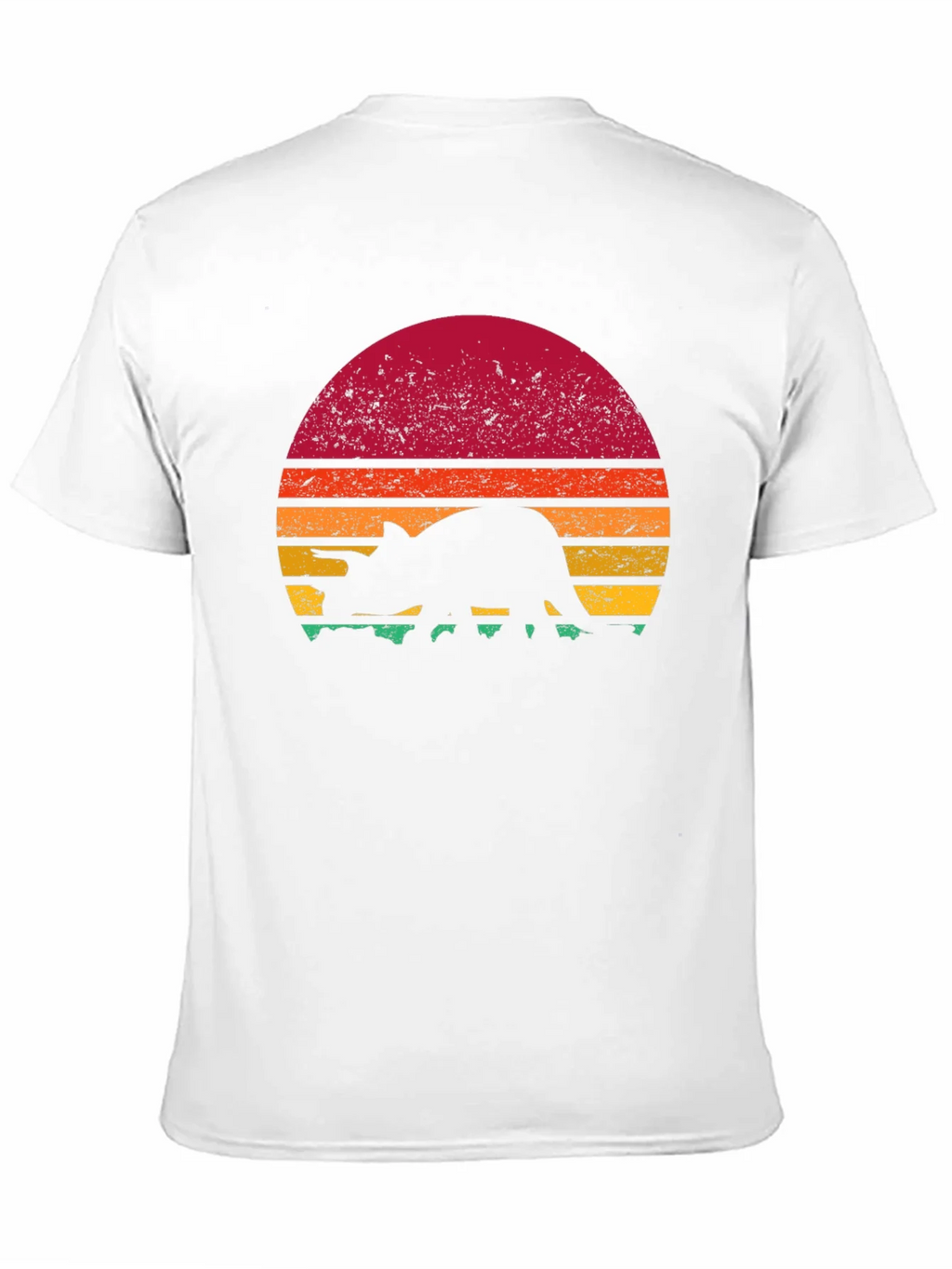 Retro Dinosaur Sunset Graphic T-Shirt product image 2