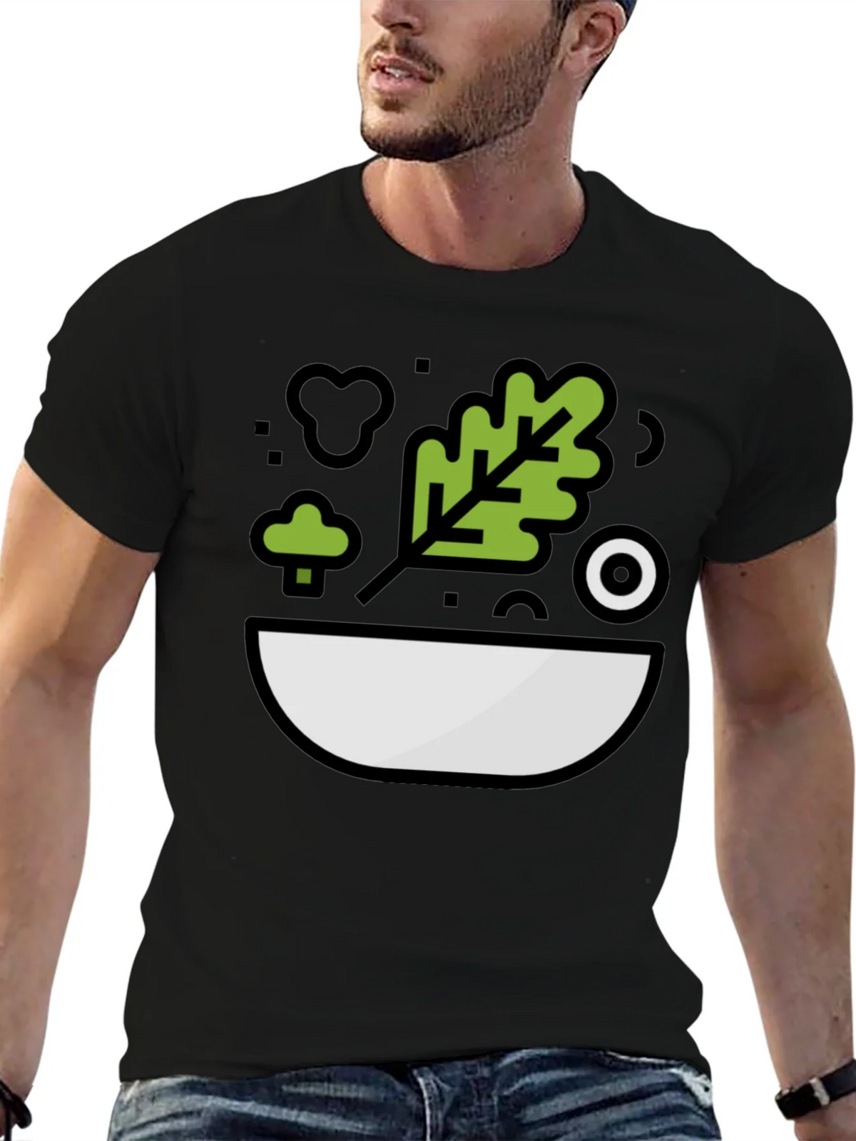 Salad Bowl Graphic Tee - Healthy Lifestyle Fashion product image 2