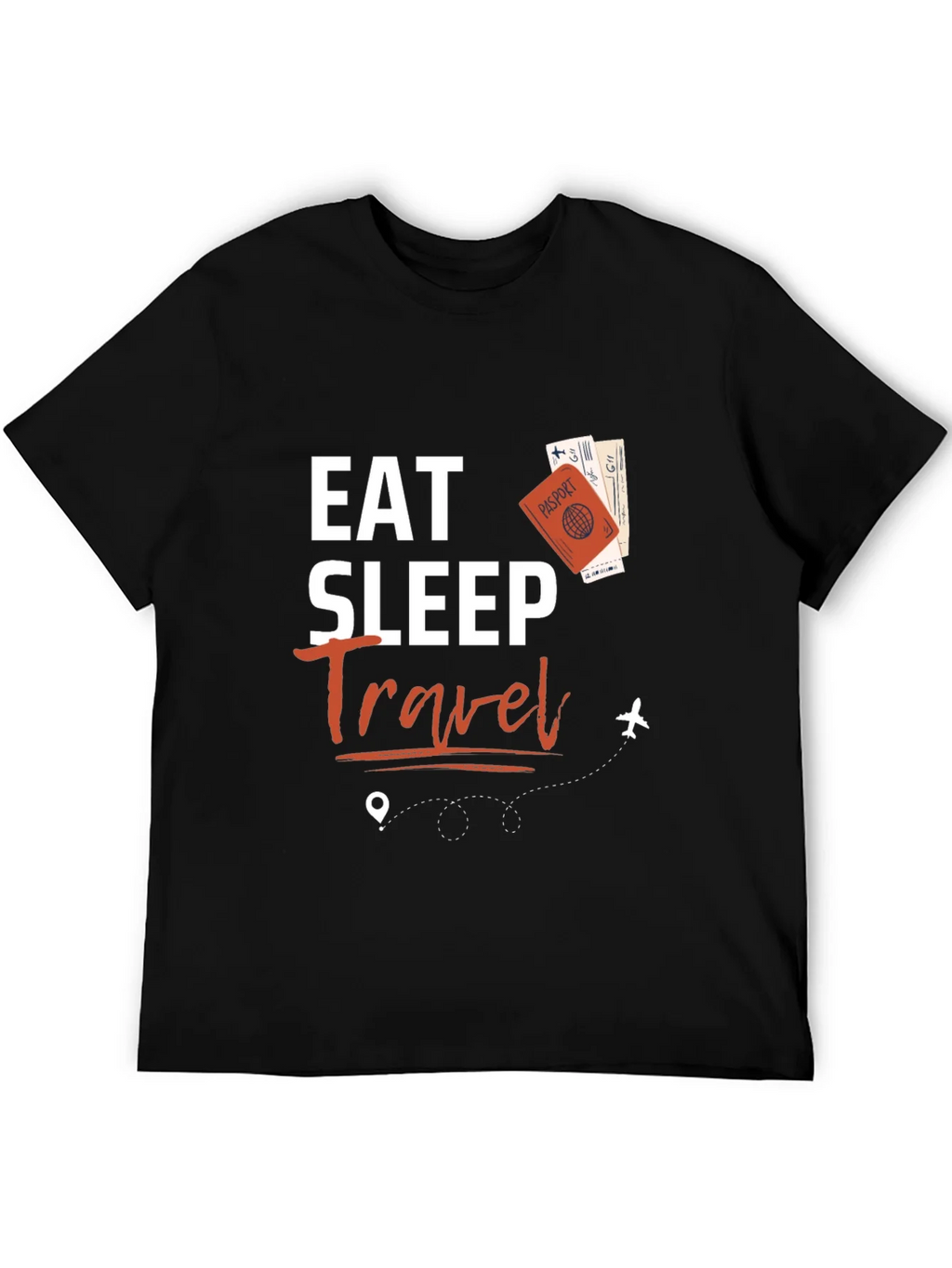 Eat Sleep Travel Black Graphic Tee product image 8